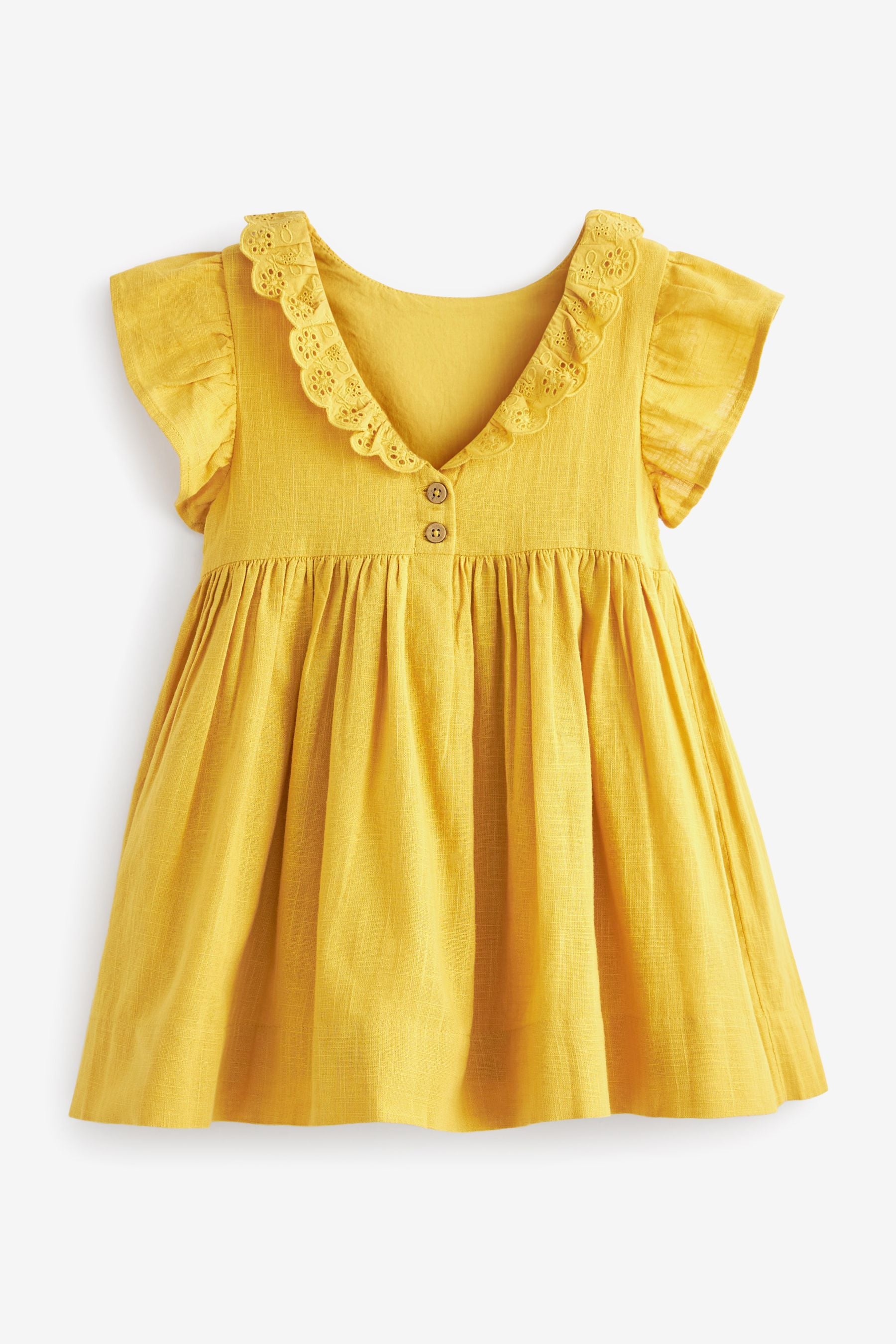 Ochre Yellow Giraffe Character Applique Dress (3mths-7yr