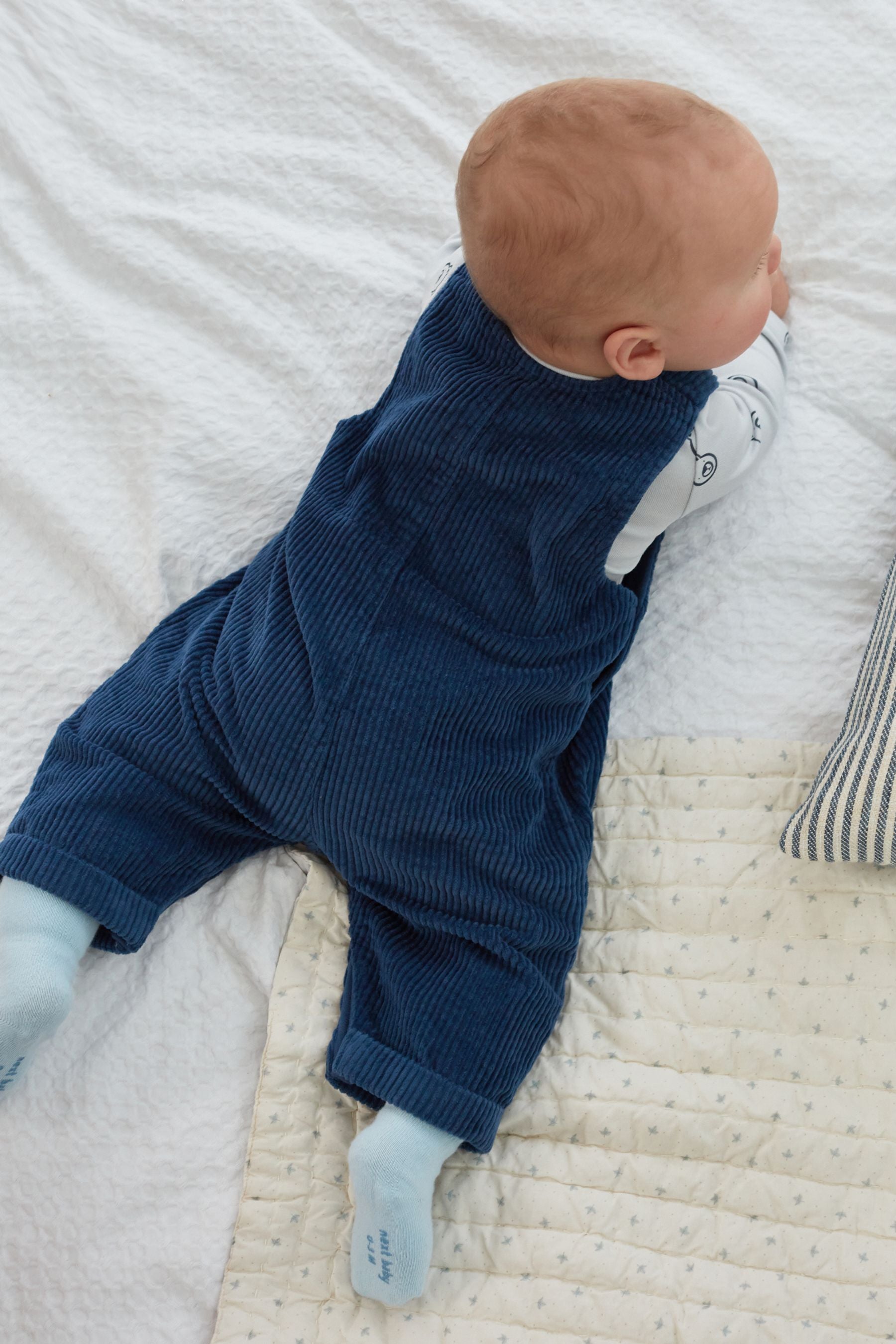 Navy Blue Cord Dungarees With Bodysuit (0mths-2yrs)