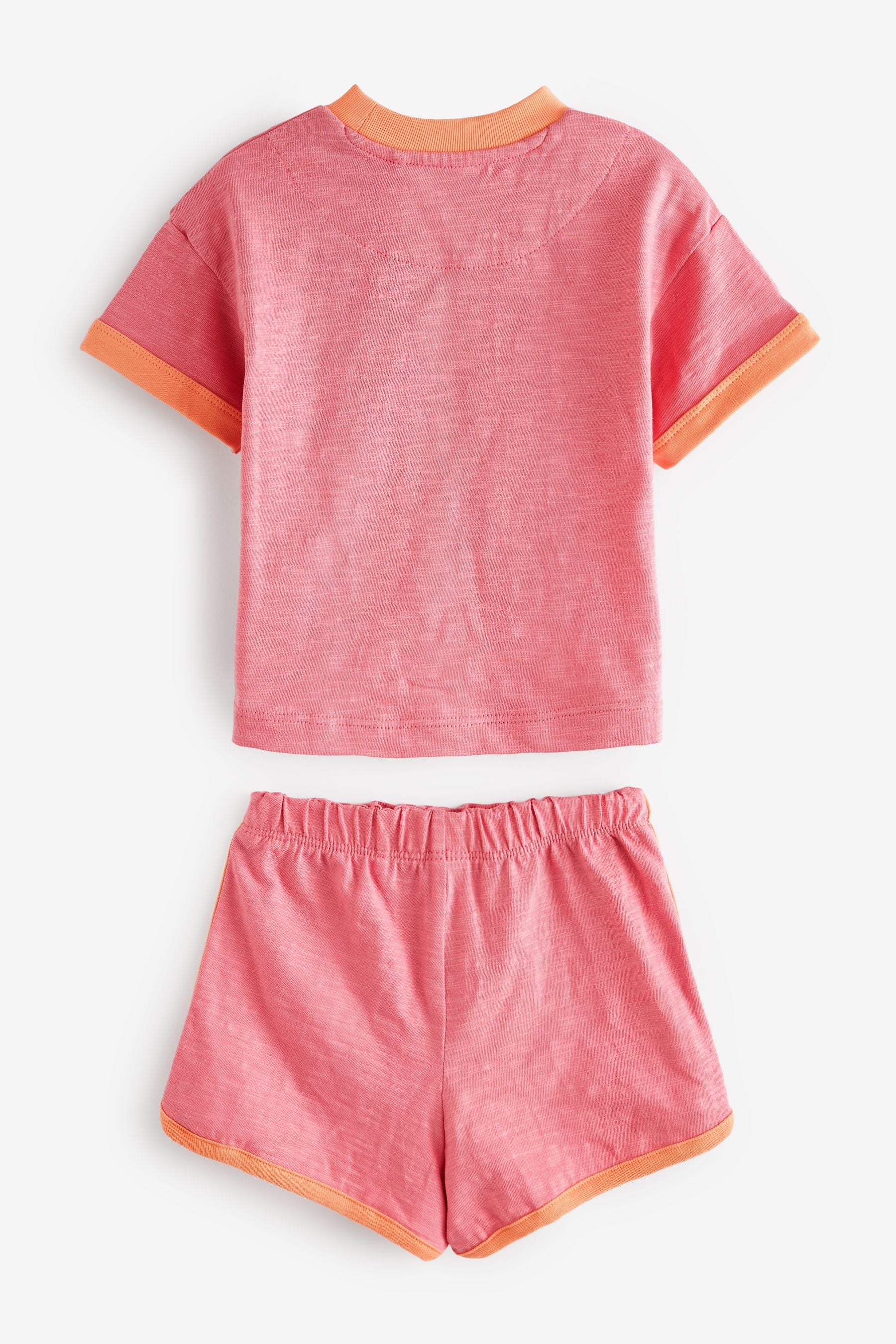 Orange/Pink Retro 2 Pack Short Pyjamas (9mths-16yrs)