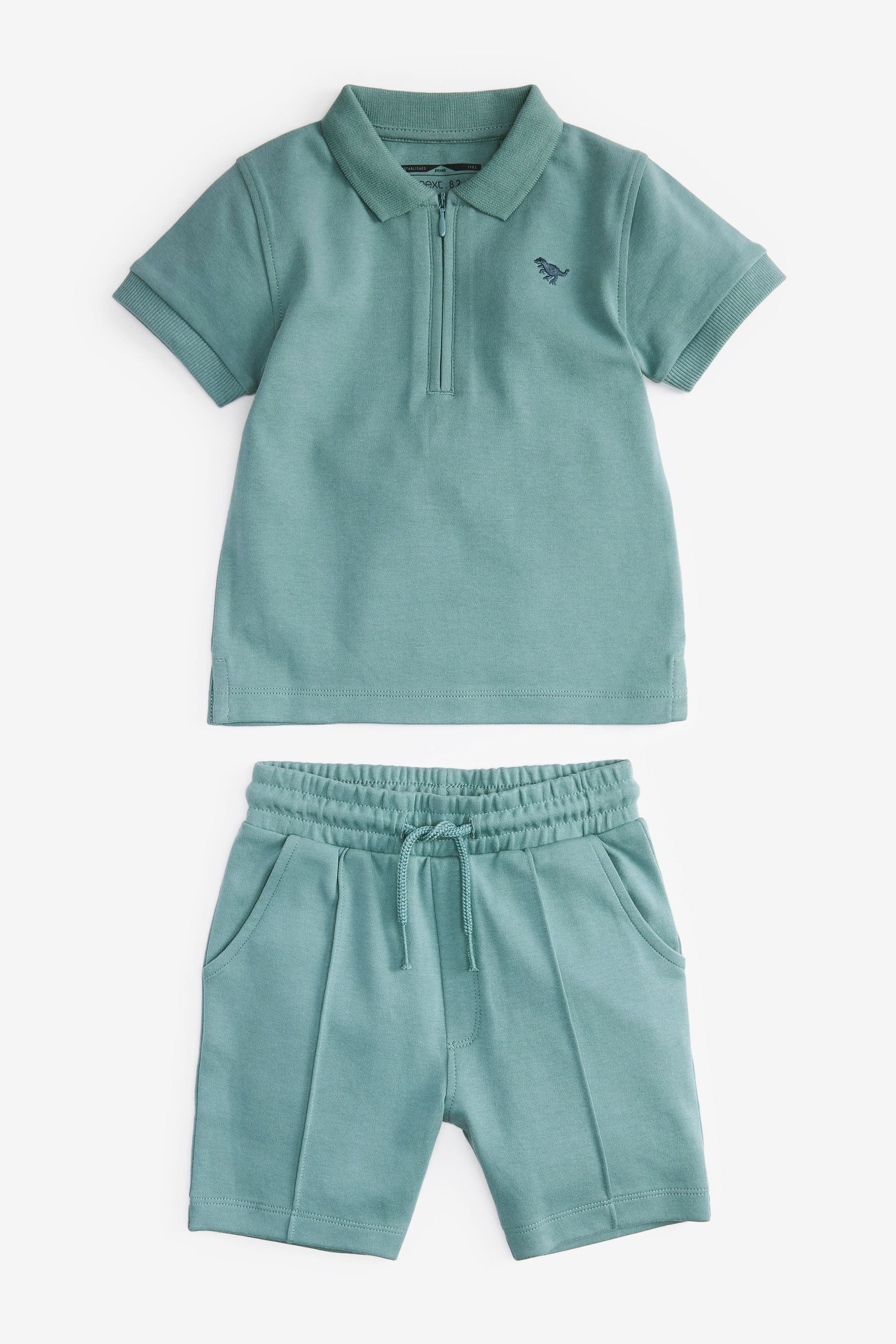 Mineral Green Polo Shirt and Shorts Set (3mths-7yrs)