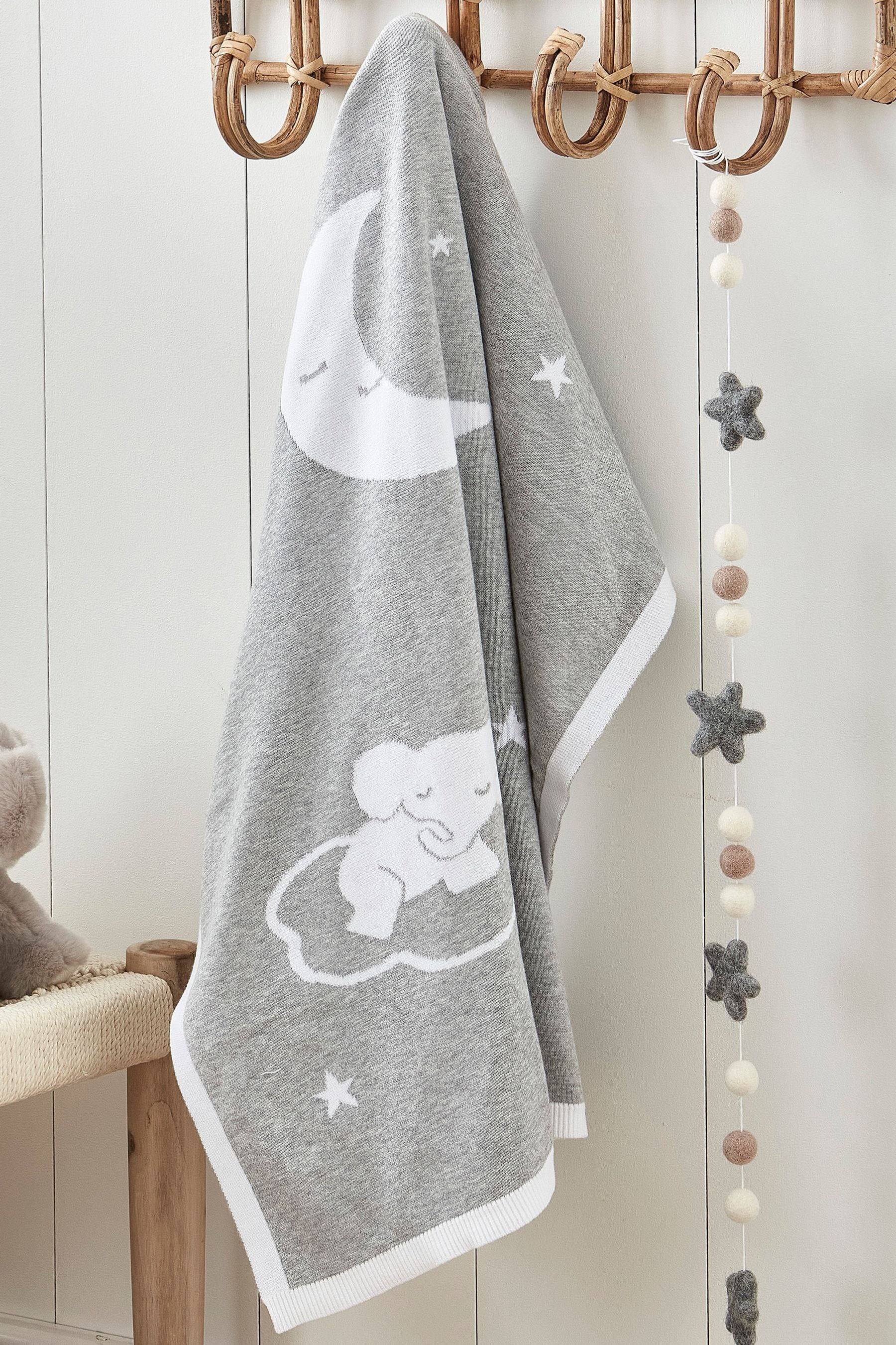 Grey The White Company Baby Grey Sleepy Kimbo Blanket