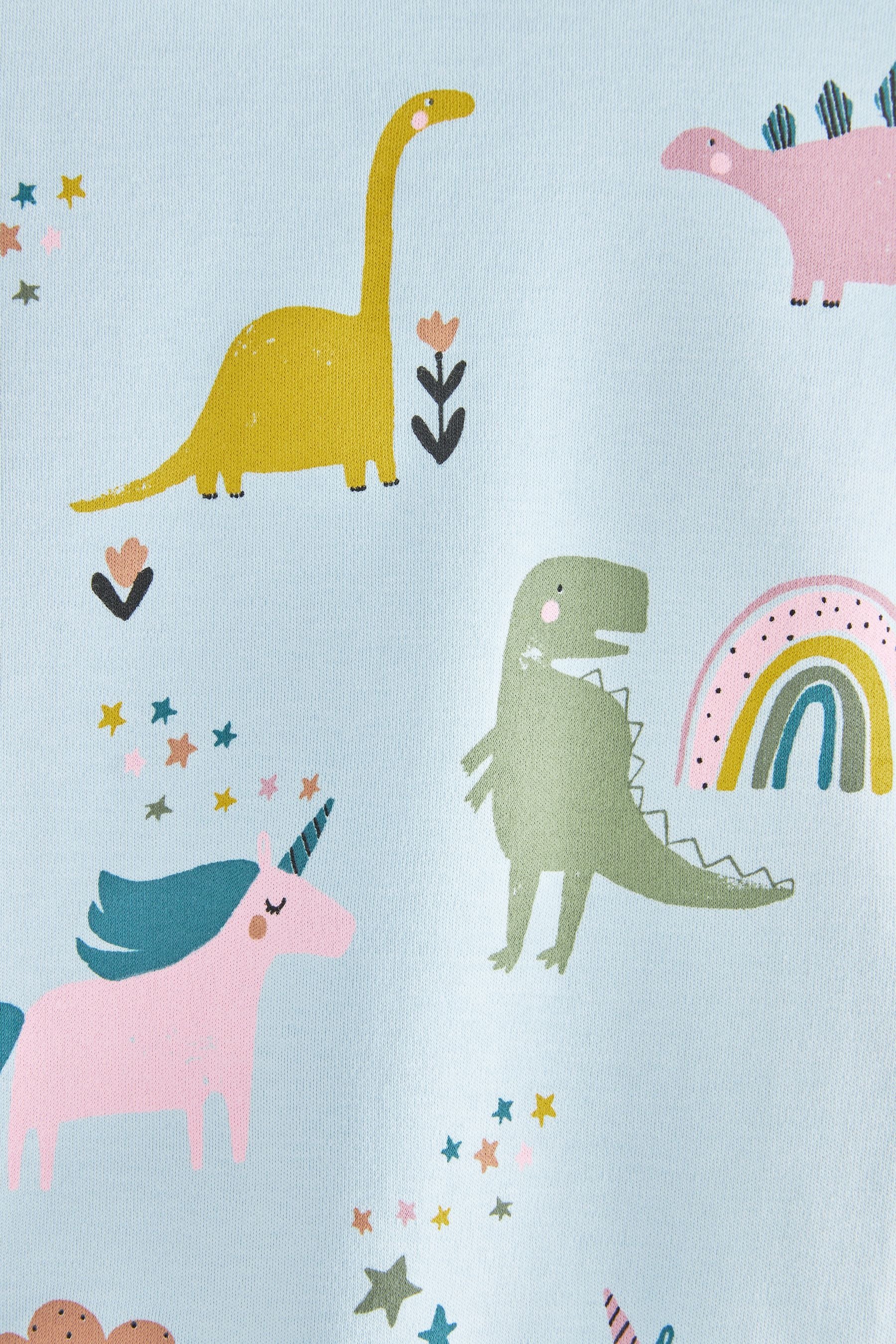 Pink/ Blue Dinosaur 3 Pack Short Pyjamas (9mths-12yrs)