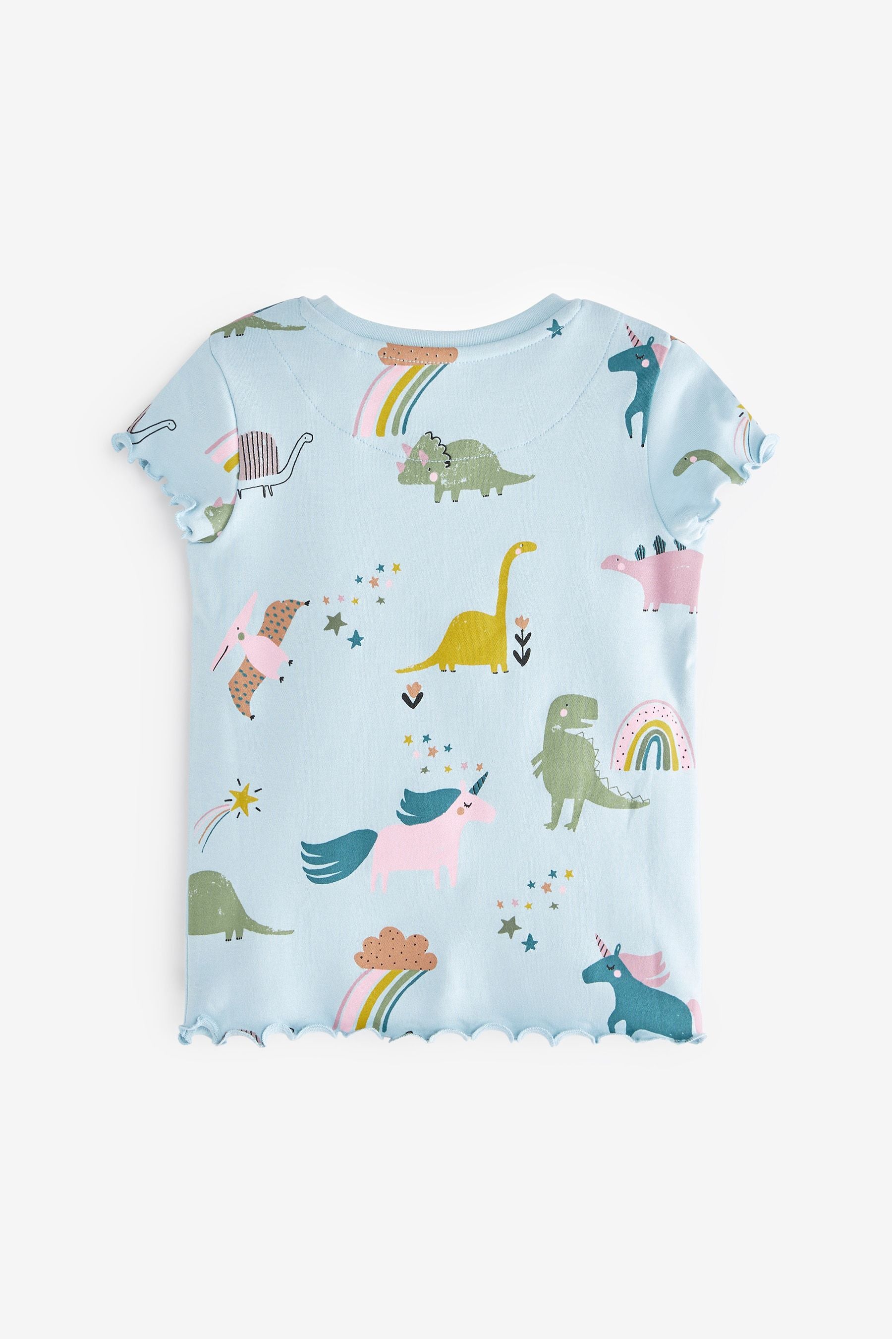 Pink/ Blue Dinosaur 3 Pack Short Pyjamas (9mths-12yrs)