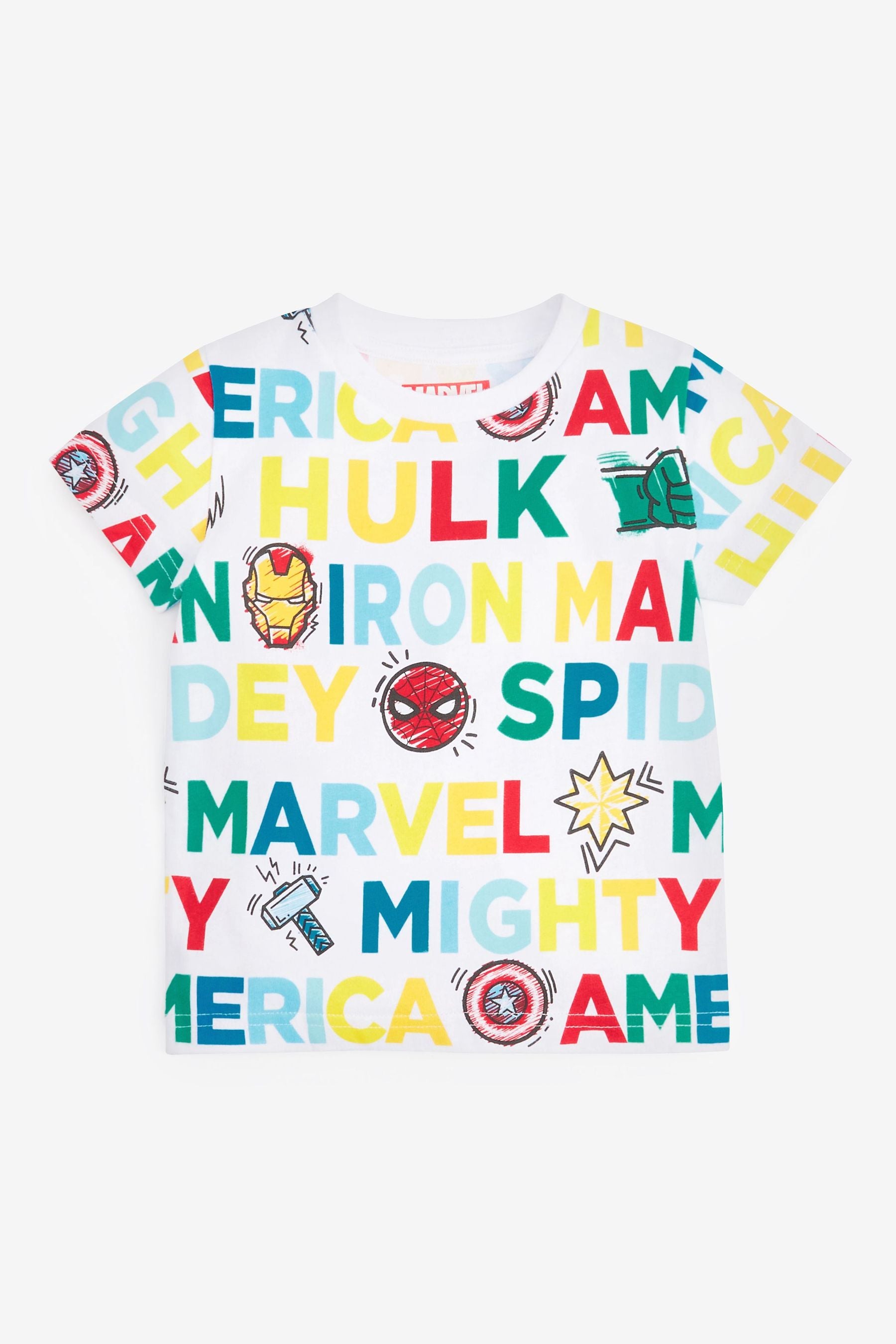 Multi Marvel Short Sleeve T-Shirt (3mths-8yrs)