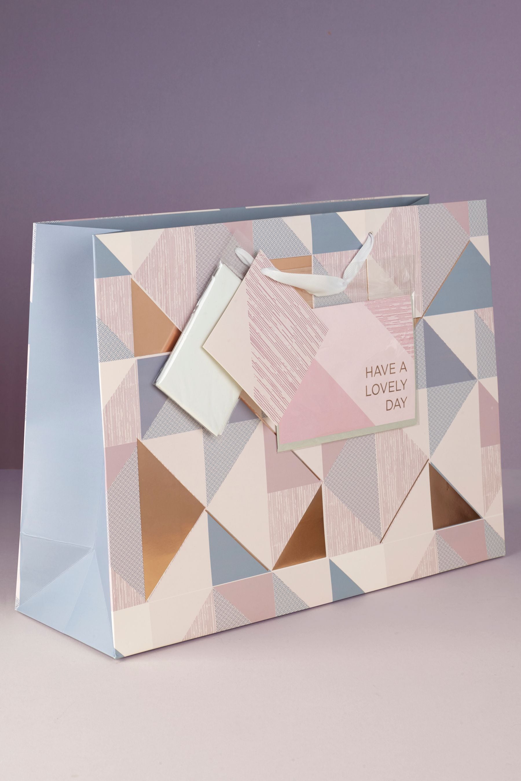 Pink Geometric Gift Bag