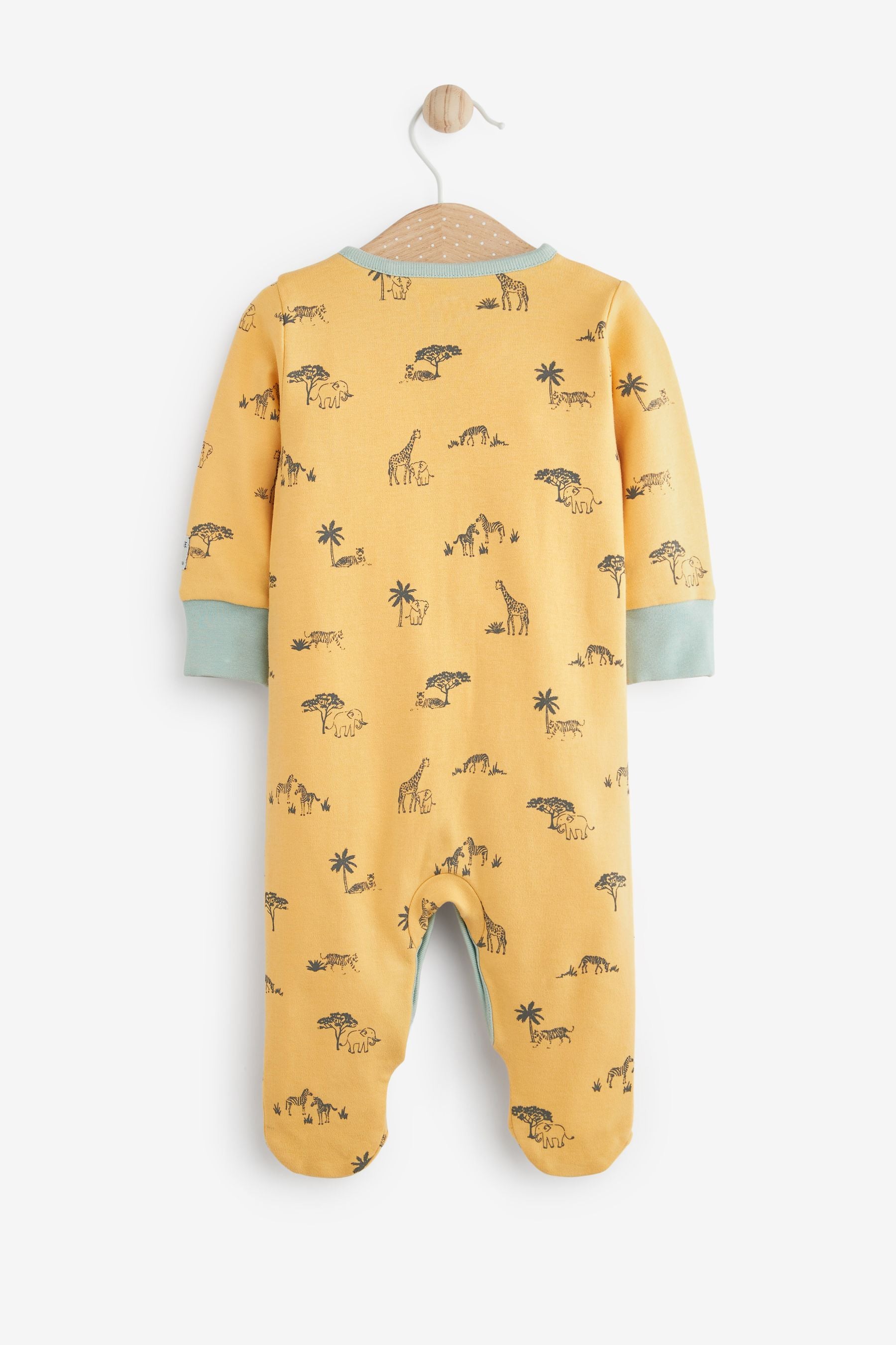 FatFace Baby Crew Safari Animal Sleepsuits 3 Pack