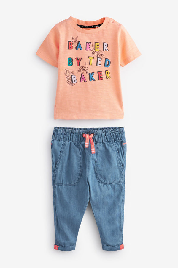 Baker by Ted Baker Pink Graphic T-Shirt Set