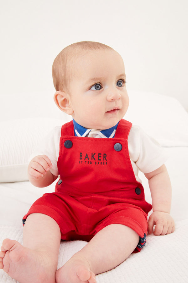 Red Baker by Ted Baker Red Dungarees Set