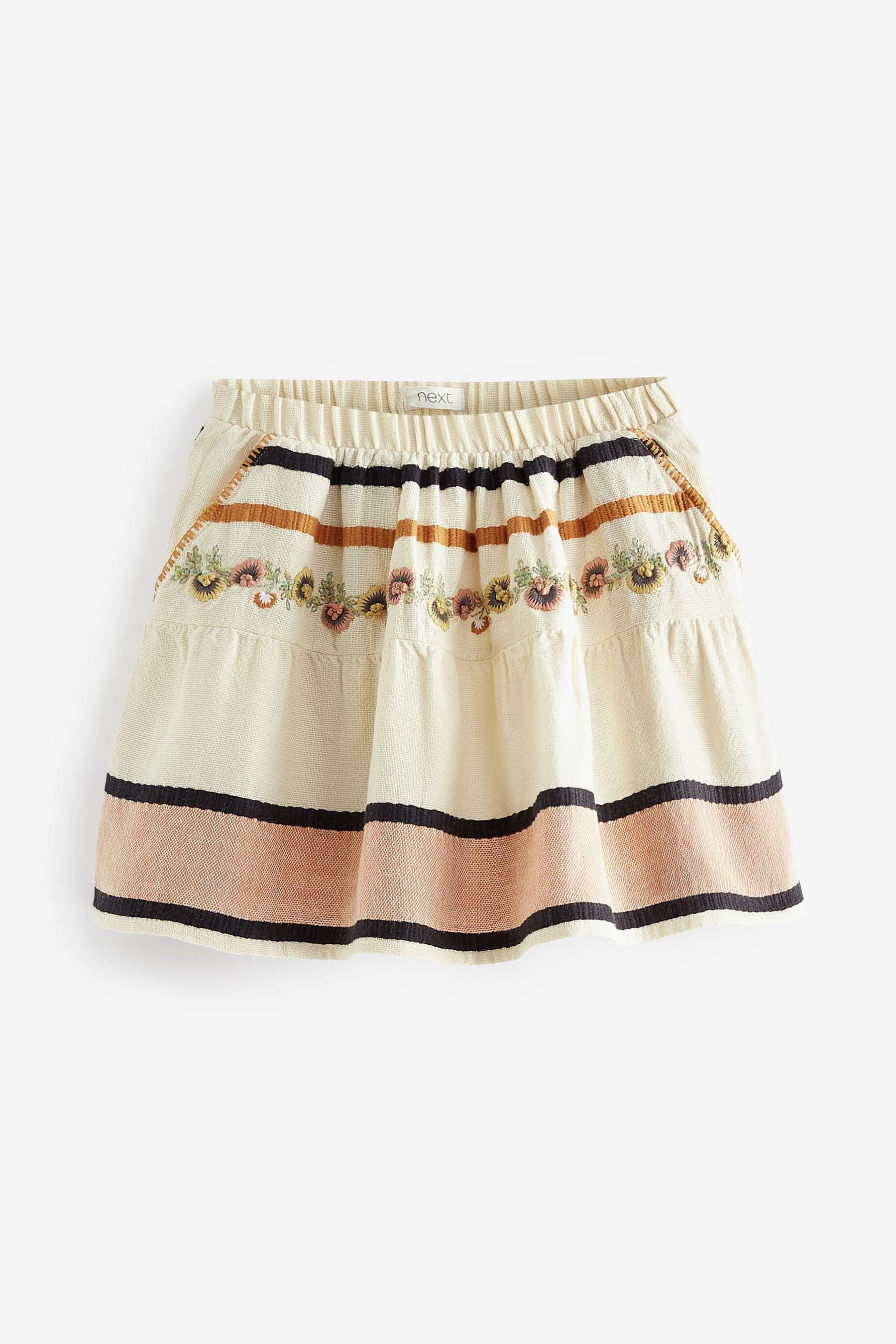 Rust Brown Embroidered Skirt (3mths-7yrs)