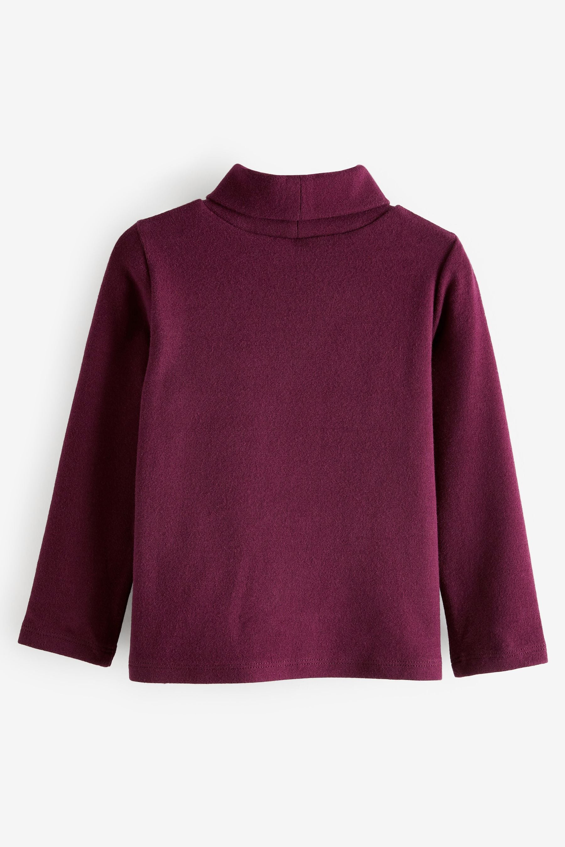 Berry Red Long Sleeve Roll Neck Top (3mths-7yrs)