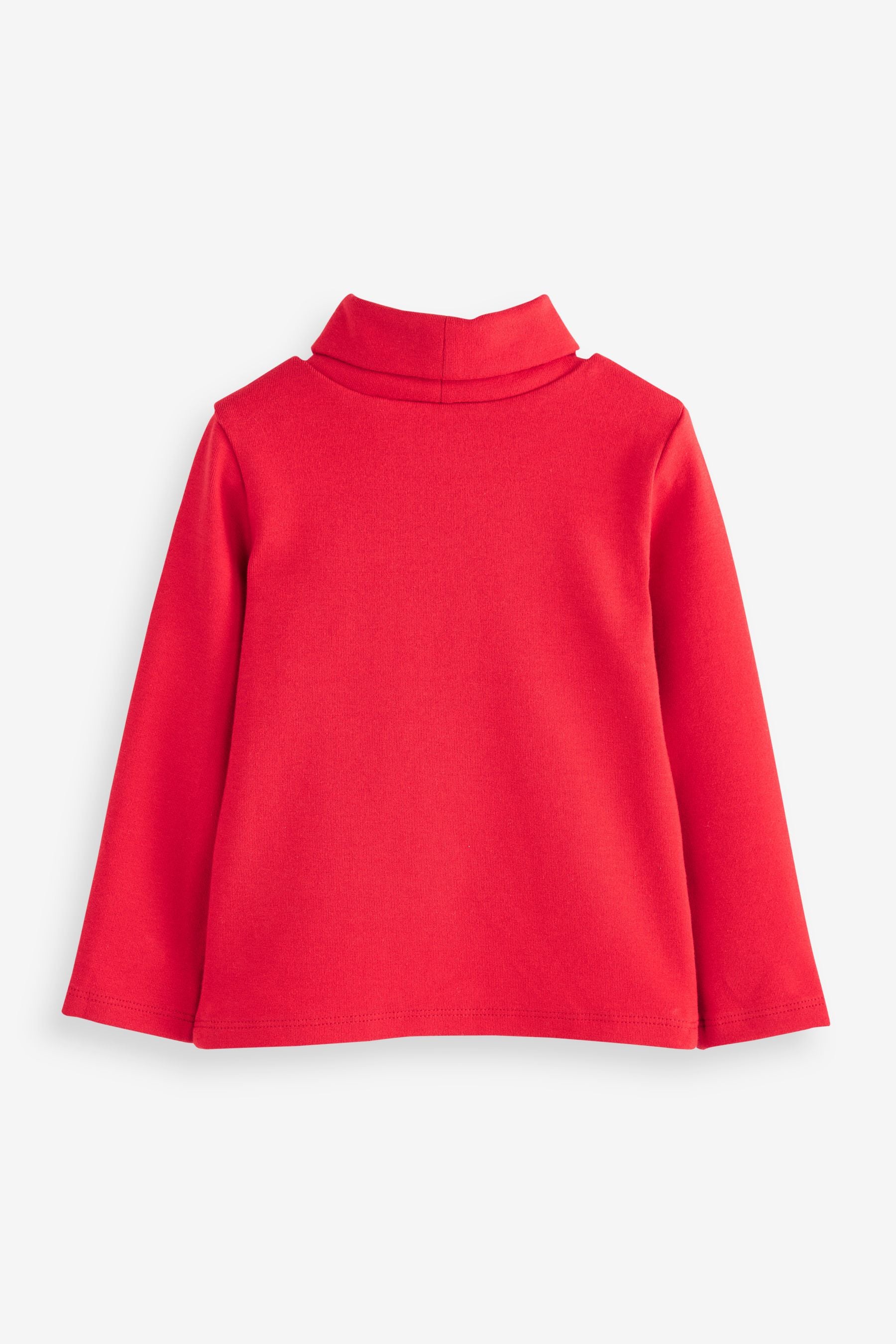 Red Long Sleeve Roll Neck Top (3mths-7yrs)