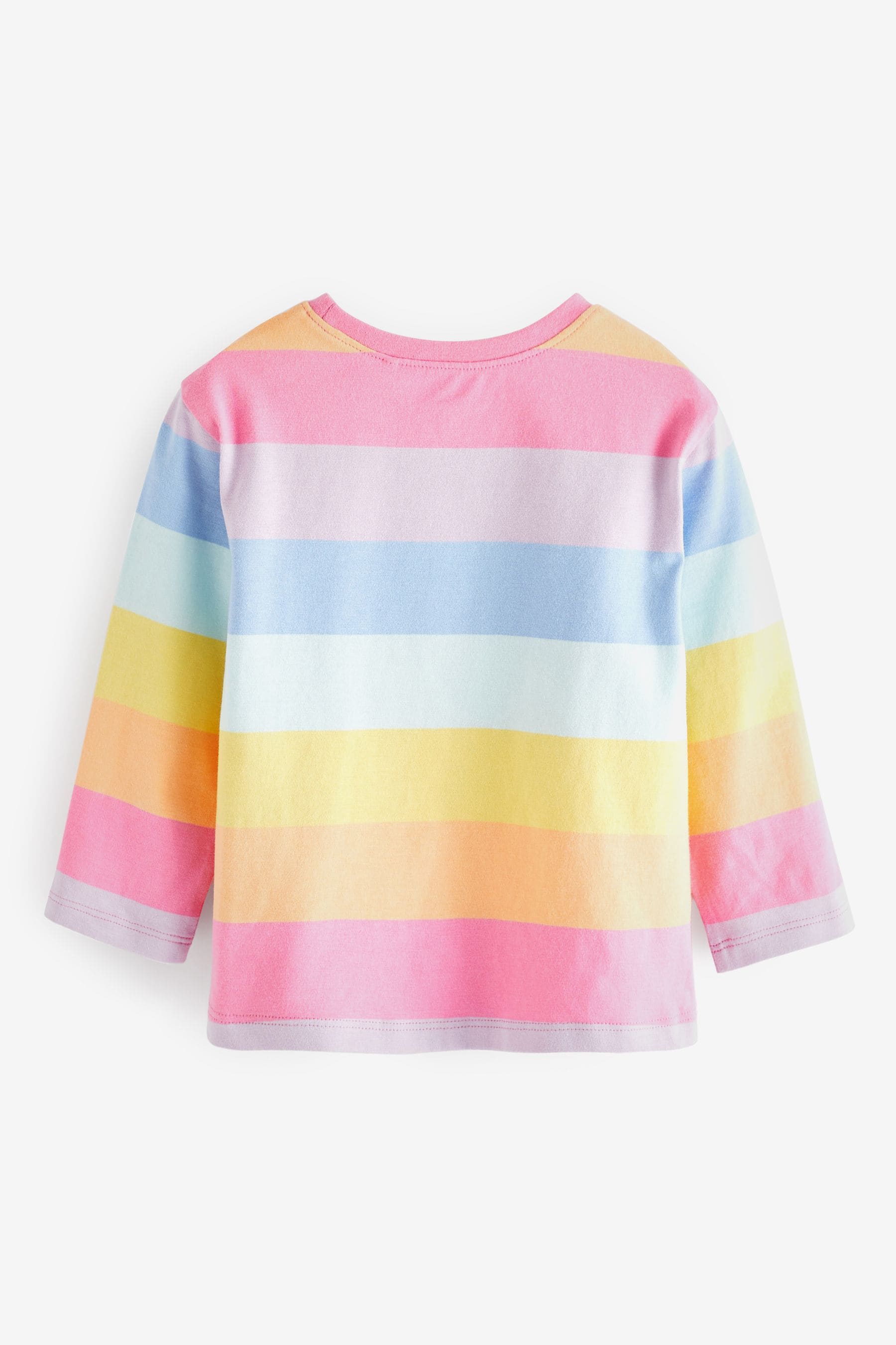 Rainbow Stripe Long Sleeve Cotton T-Shirt (3mths-7yrs)