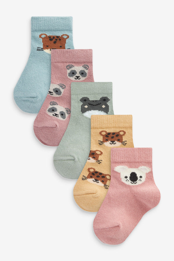 Bright Character Baby 5 Pack Socks (0mths-2yrs)