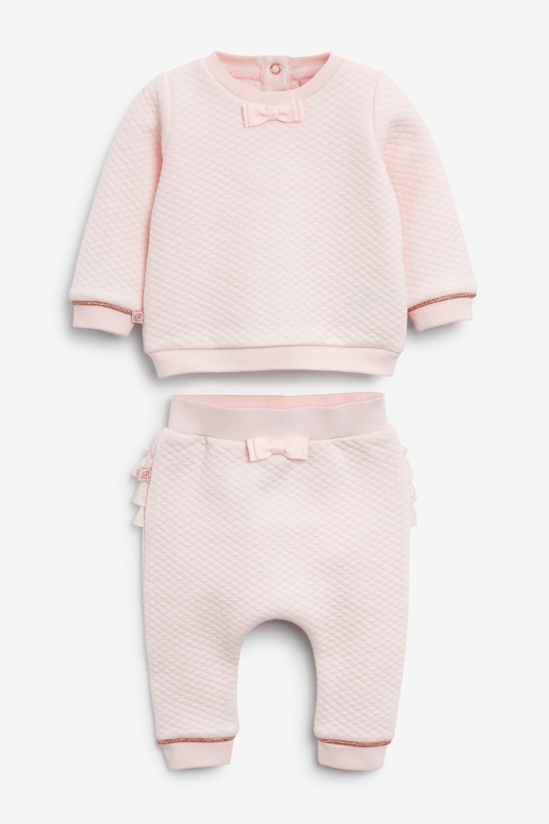 Baker by Ted Baker Pink Quilted Sweat Set