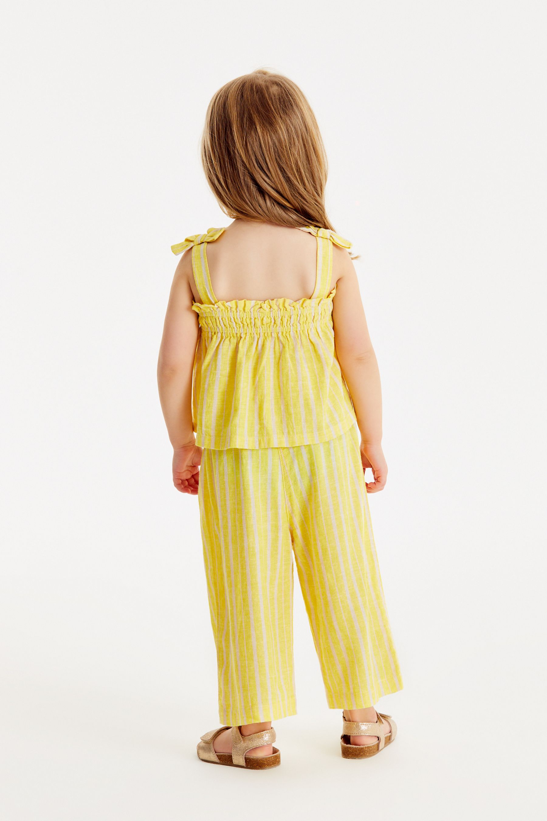 Yellow Printed Trousers And Top Set (3mths-7yrs)