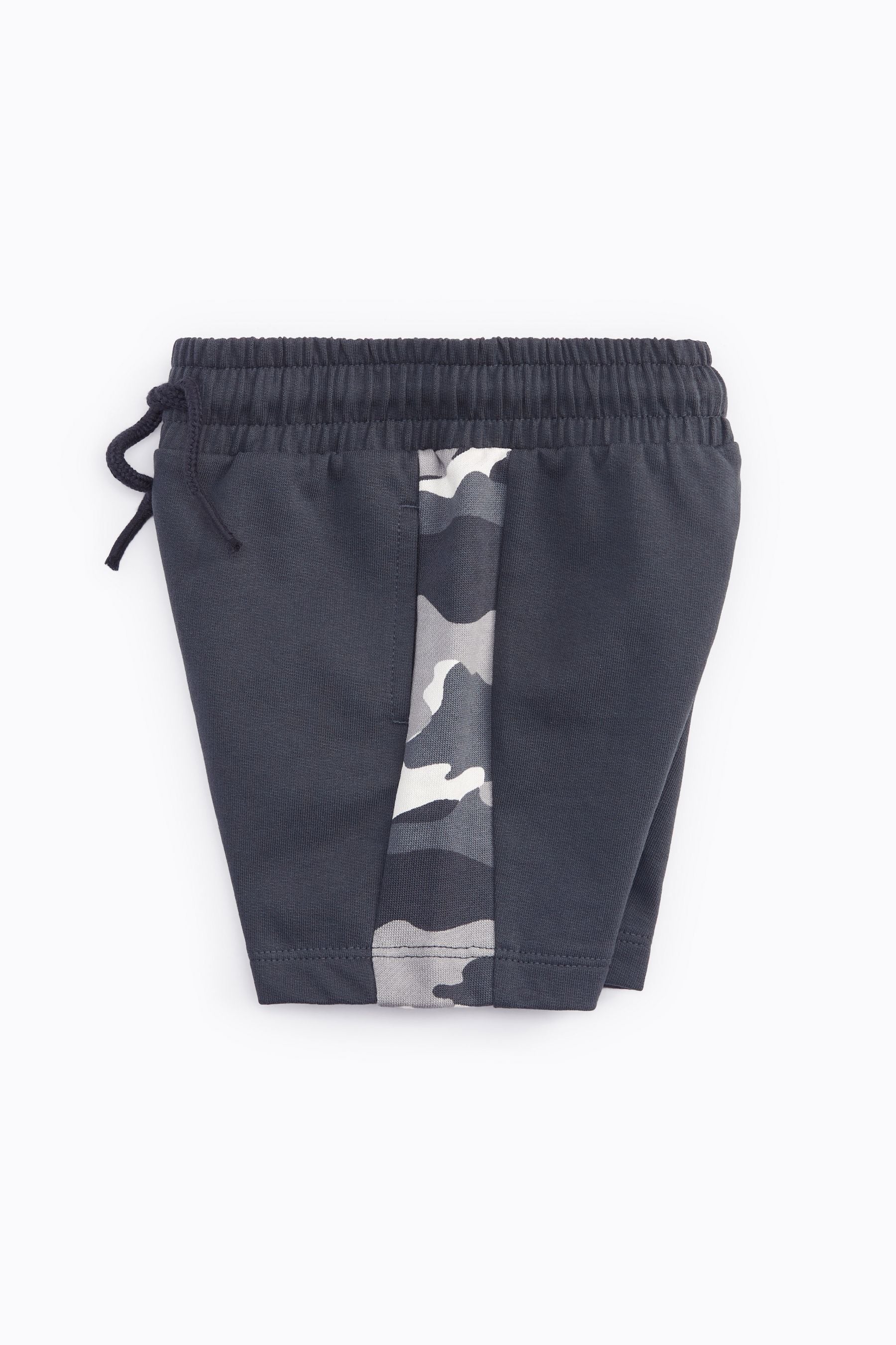 Monochrome Camouflage Colourblock Zip Through Hoodie and Shorts (3mths-7yrs)