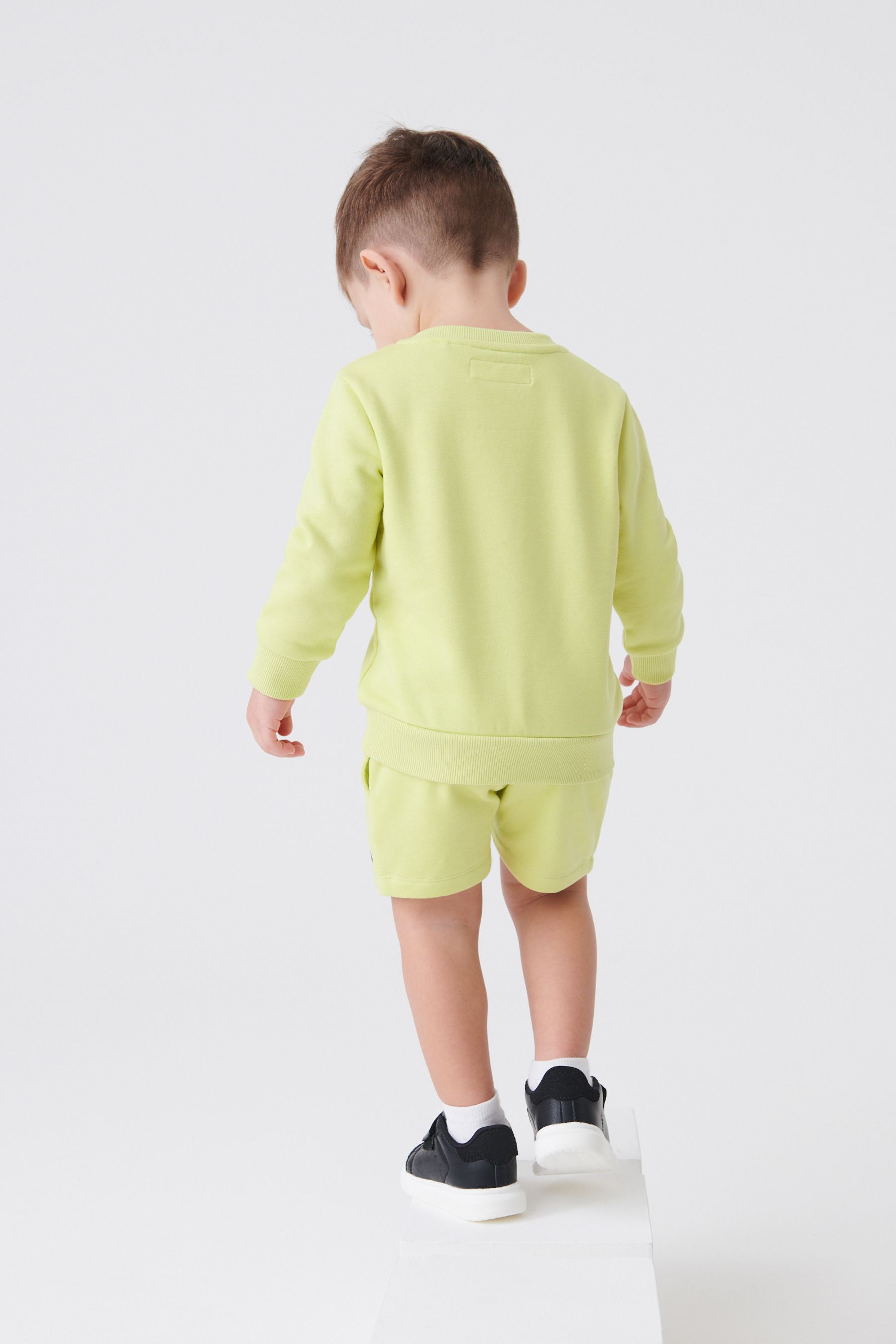 Yellow Crew And Shorts Set (3mths-7yrs)