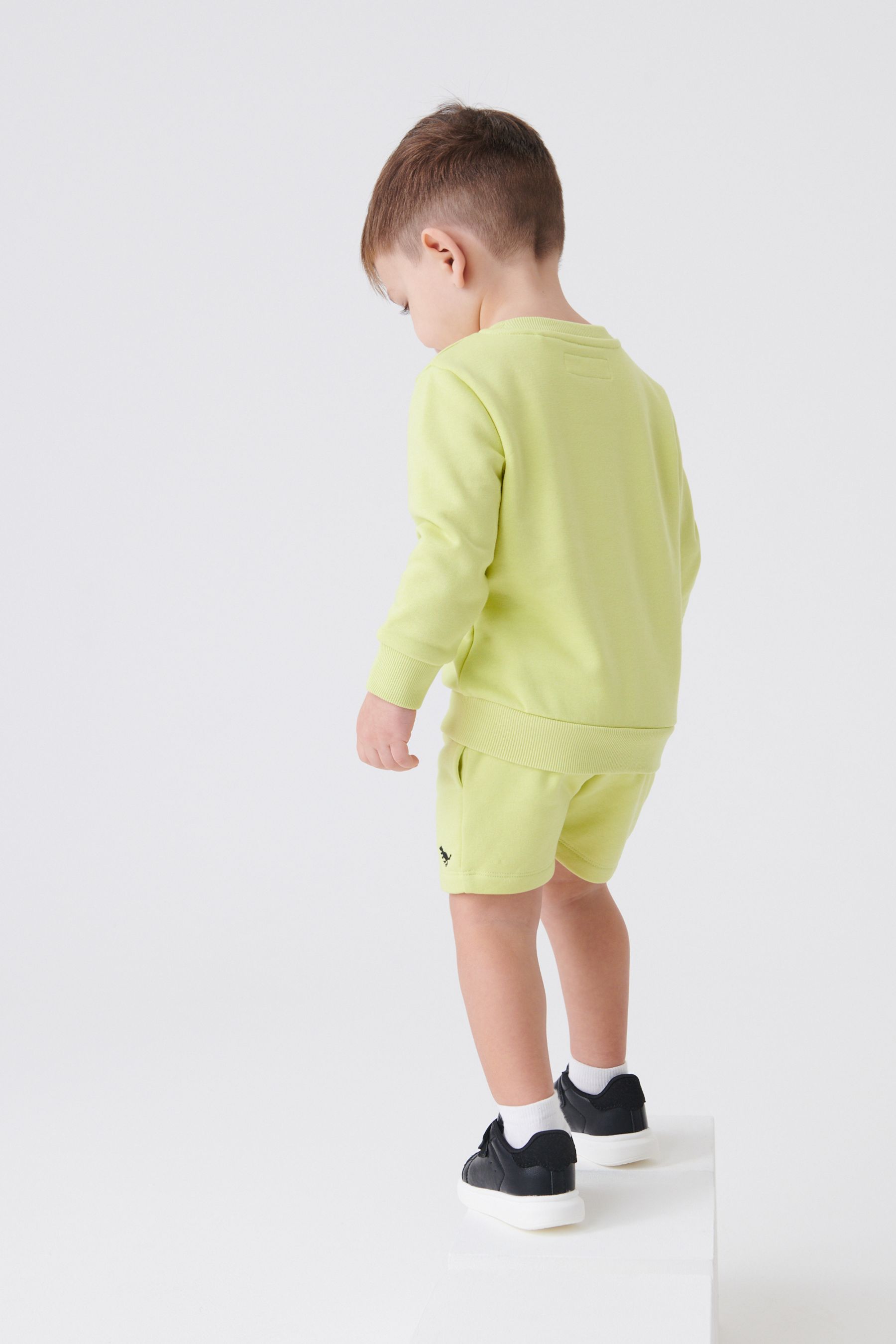 Yellow Crew And Shorts Set (3mths-7yrs)