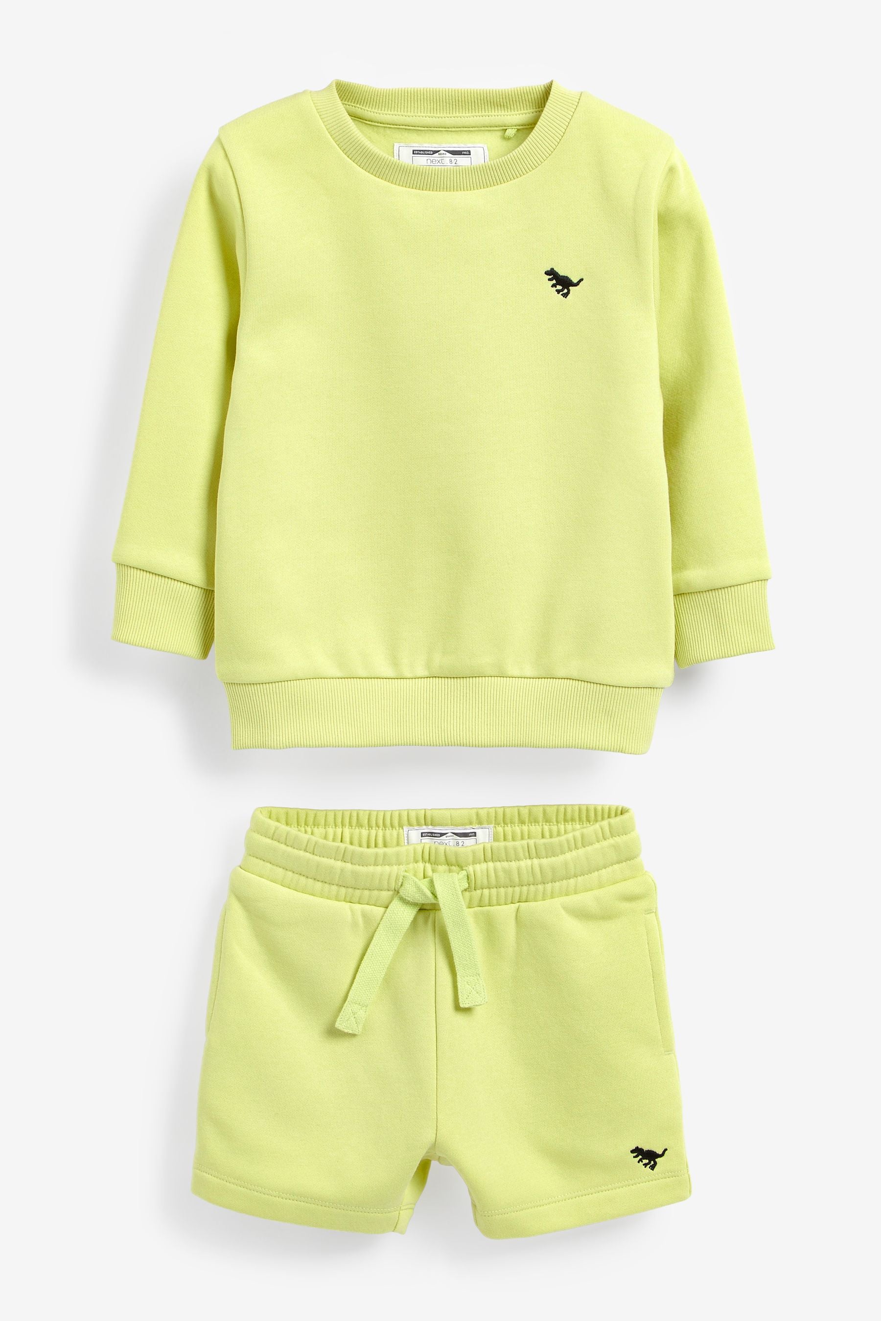 Yellow Crew And Shorts Set (3mths-7yrs)