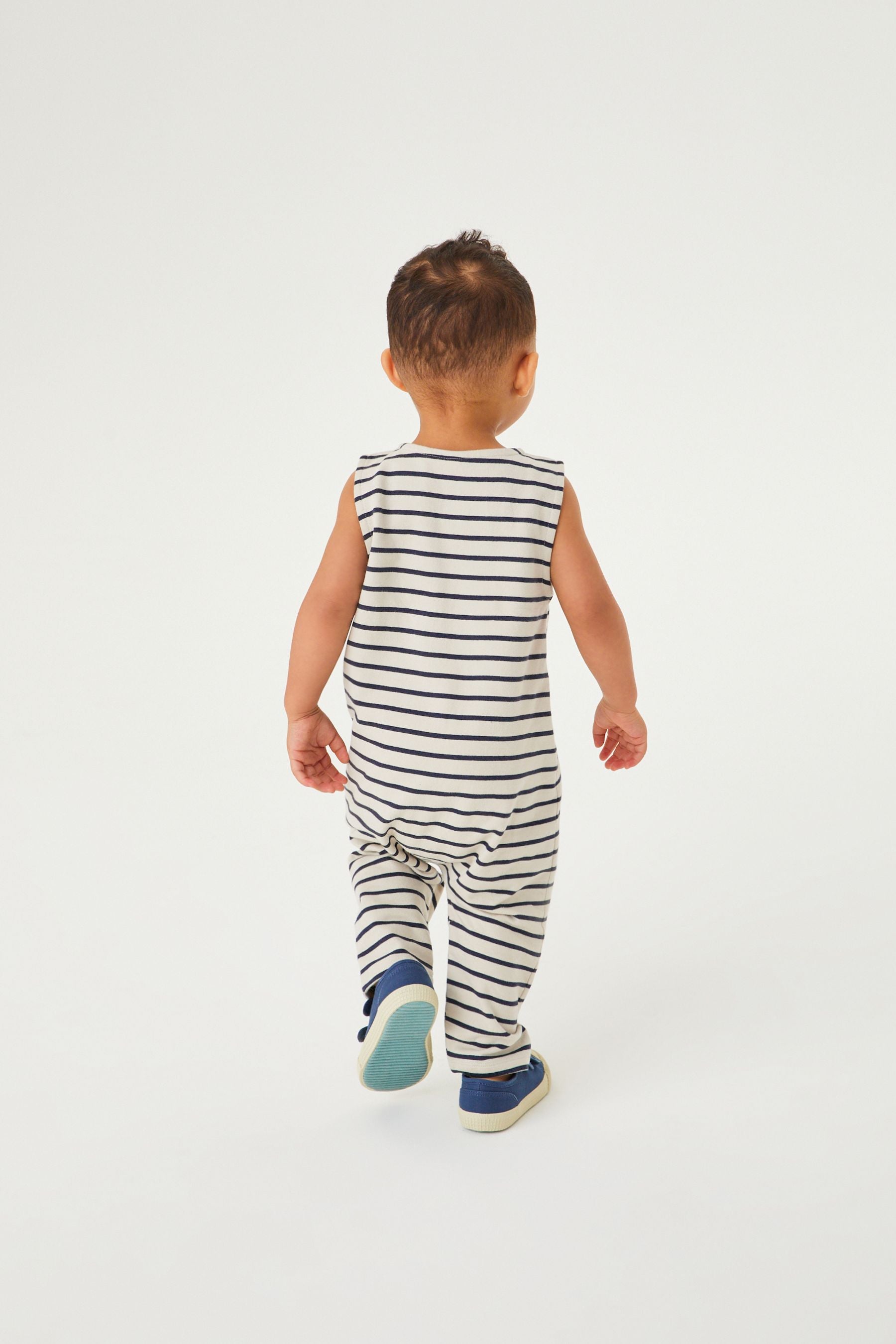 Ecru Stripe Jersey All-In-One (3mths-7yrs)