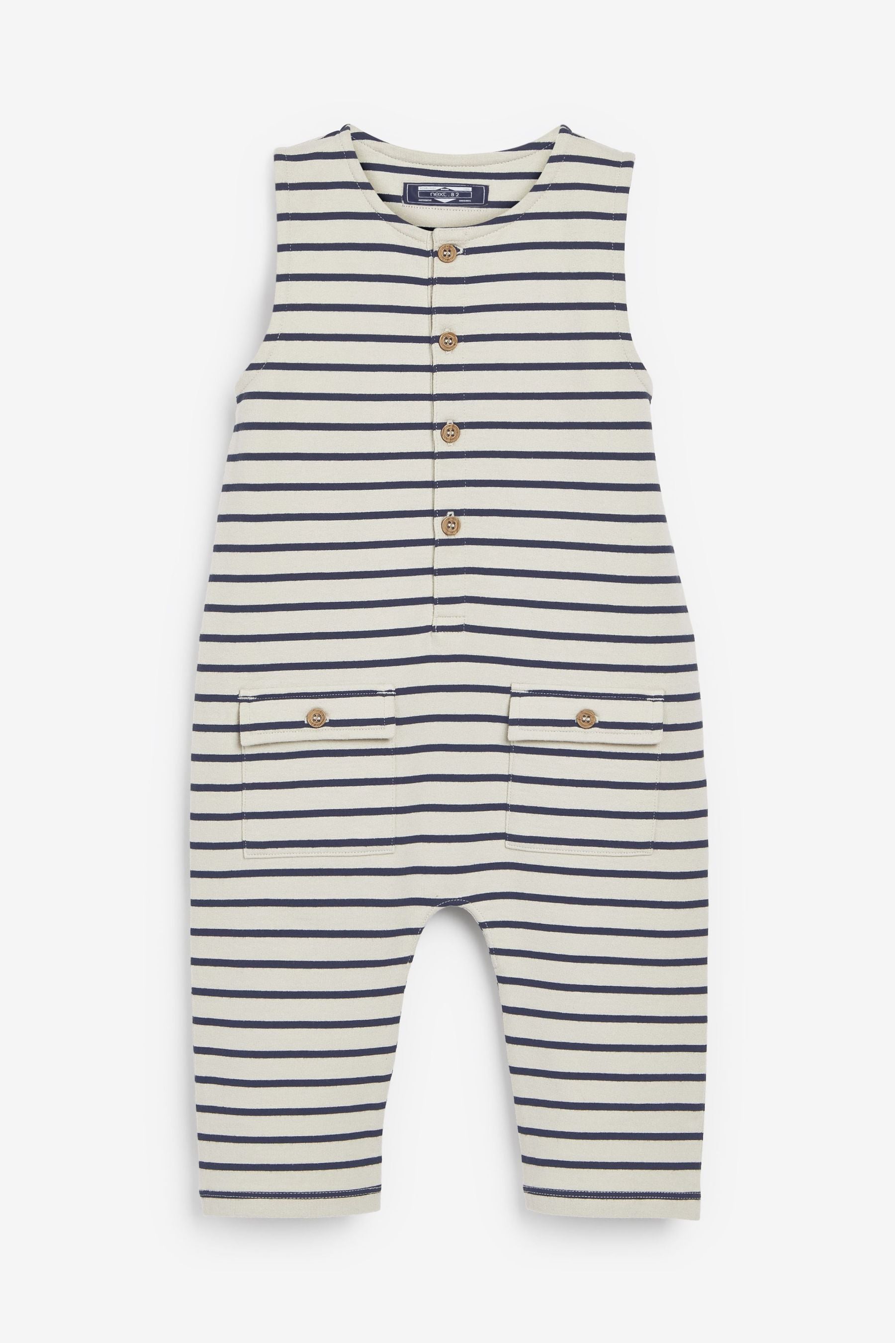 Ecru Stripe Jersey All-In-One (3mths-7yrs)