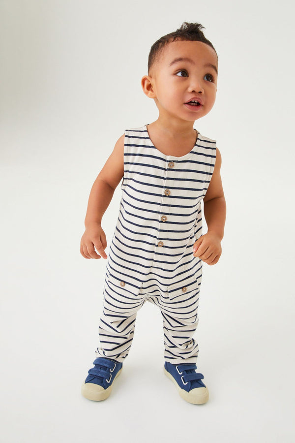 Ecru Stripe Jersey All-In-One (3mths-7yrs)