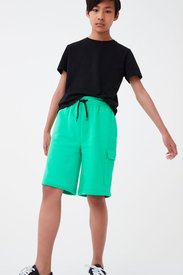 Green Basic Cargo Shorts (3-16yrs)