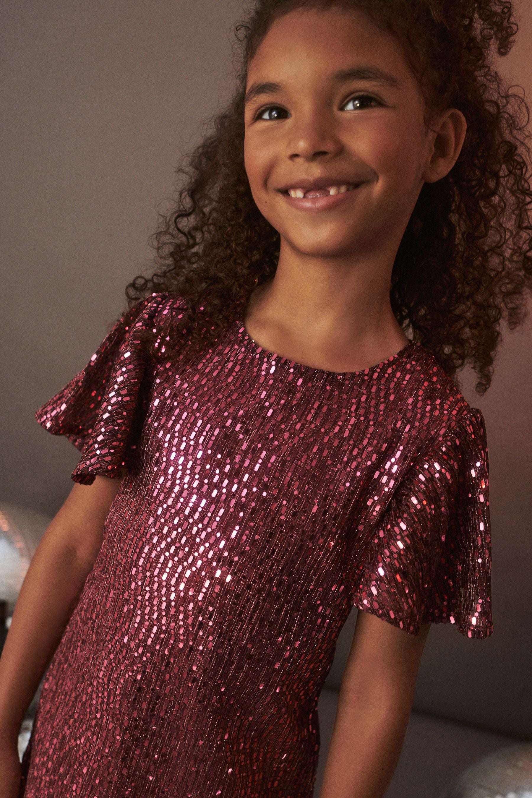 Pink Sequin Sparkle Sequin Party Dress (3-16yrs)