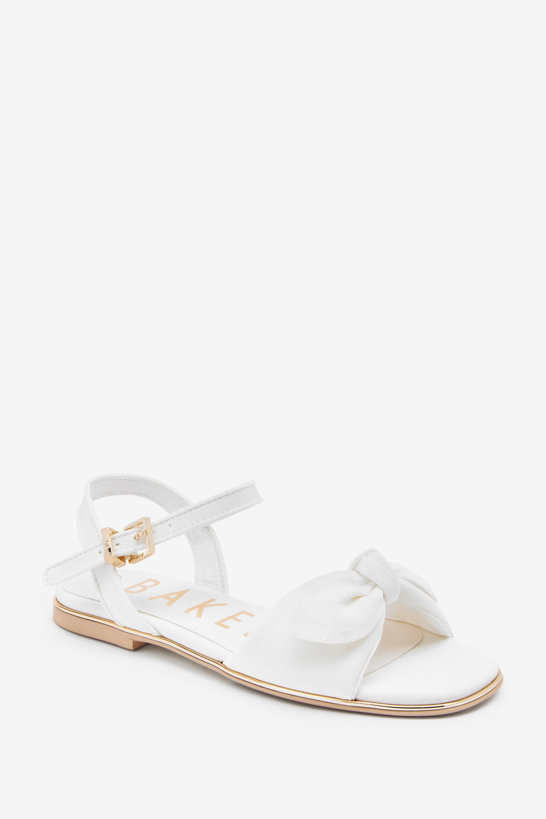 White Baker by Ted Baker White Bow Sandals