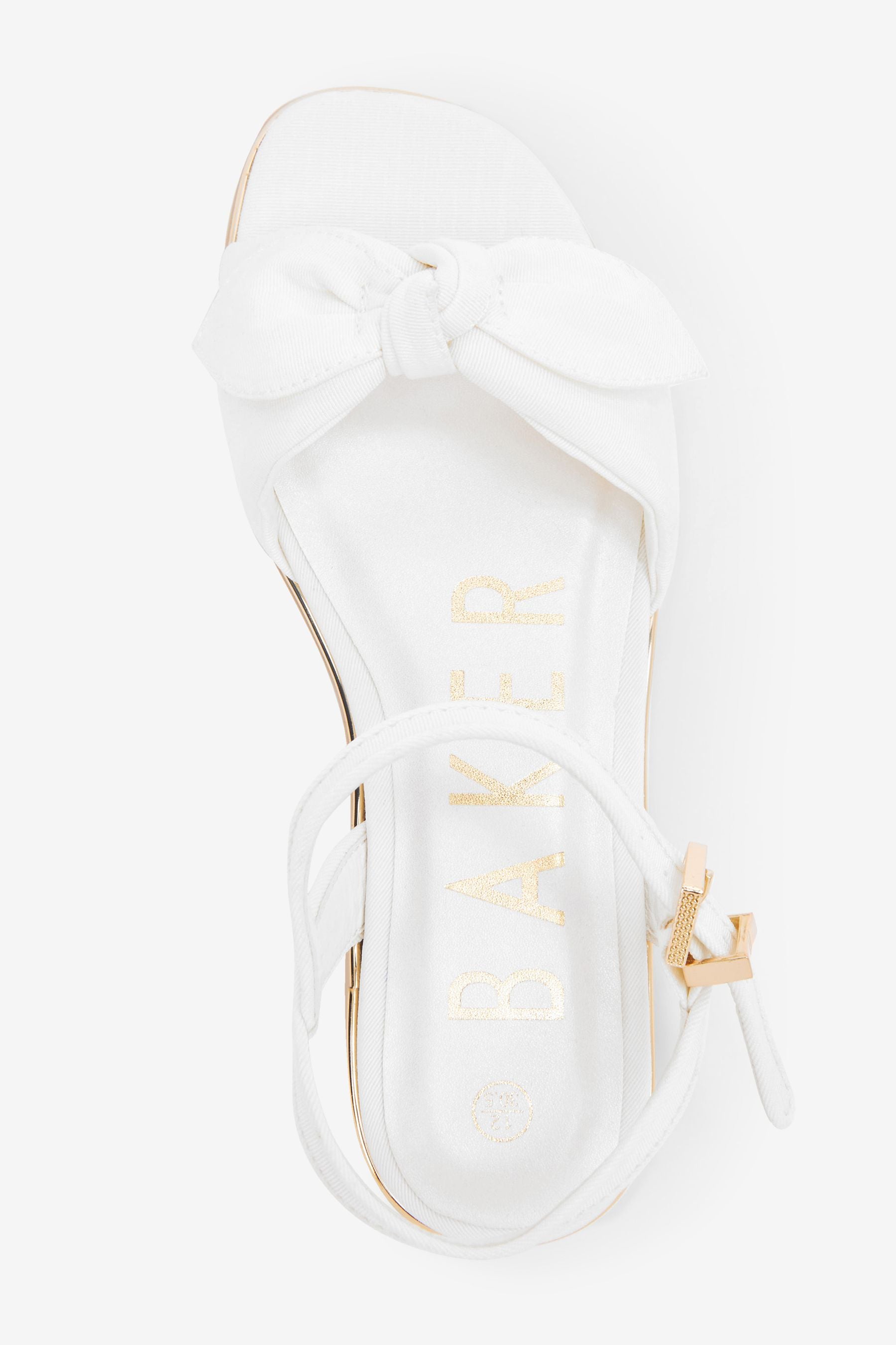 White Baker by Ted Baker White Bow Sandals