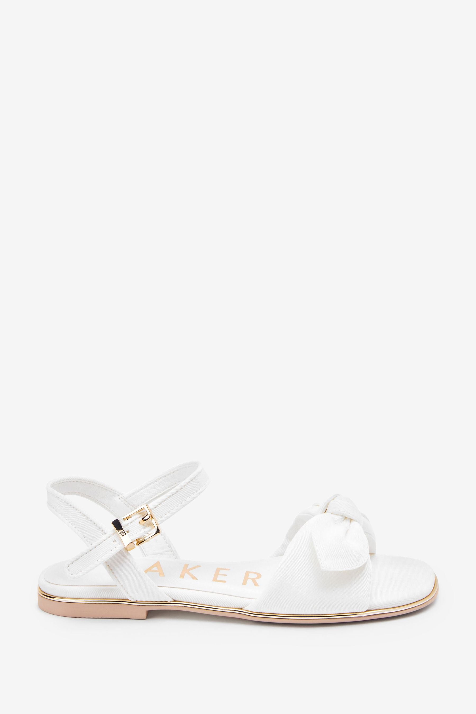 White Baker by Ted Baker White Bow Sandals