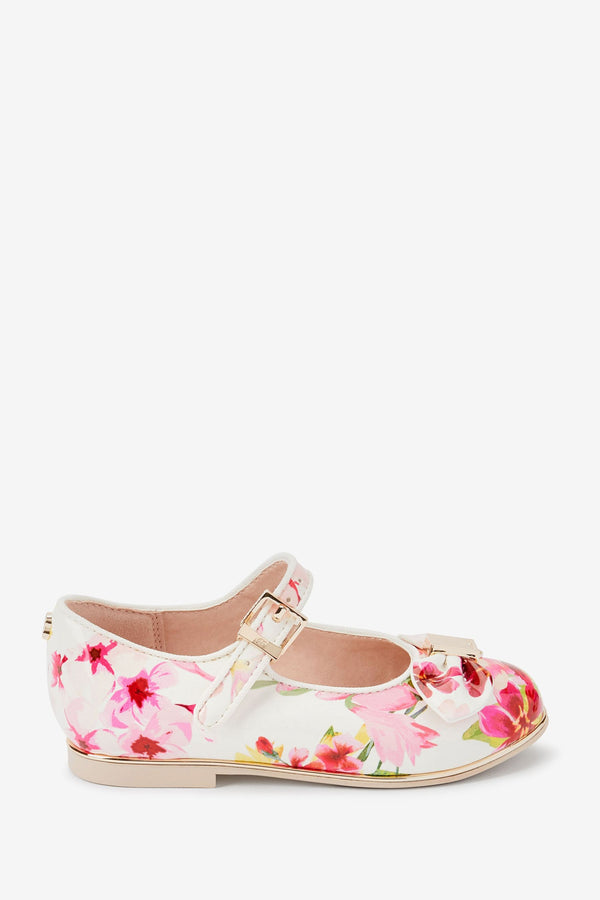 White Baker by Ted Baker White Floral Mary Jane Shoes