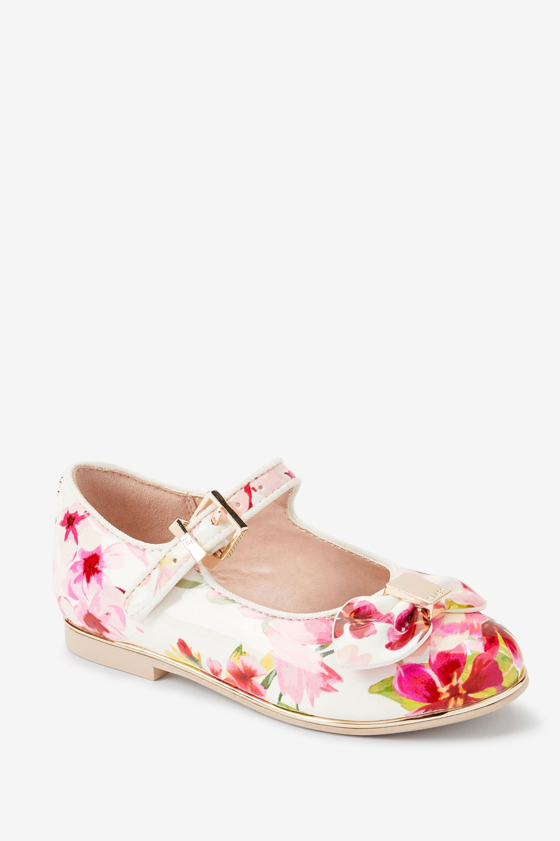 White Baker by Ted Baker White Floral Mary Jane Shoes