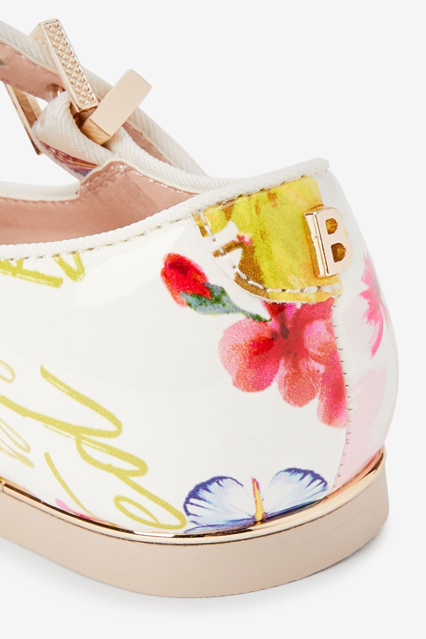 White Baker by Ted Baker White Floral Mary Jane Shoes