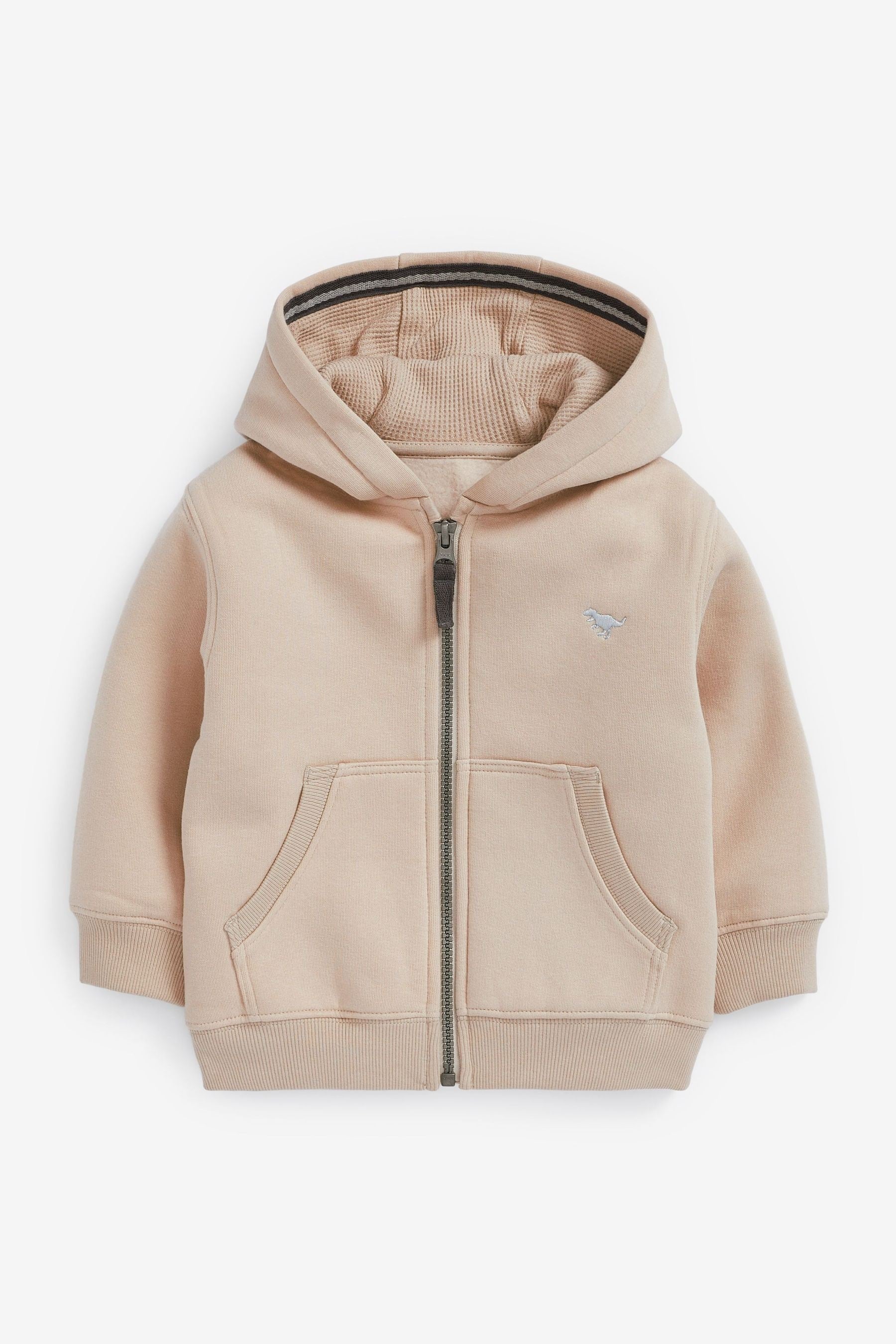 Stone Essential Zip Through Hoodie (3mths-7yrs)