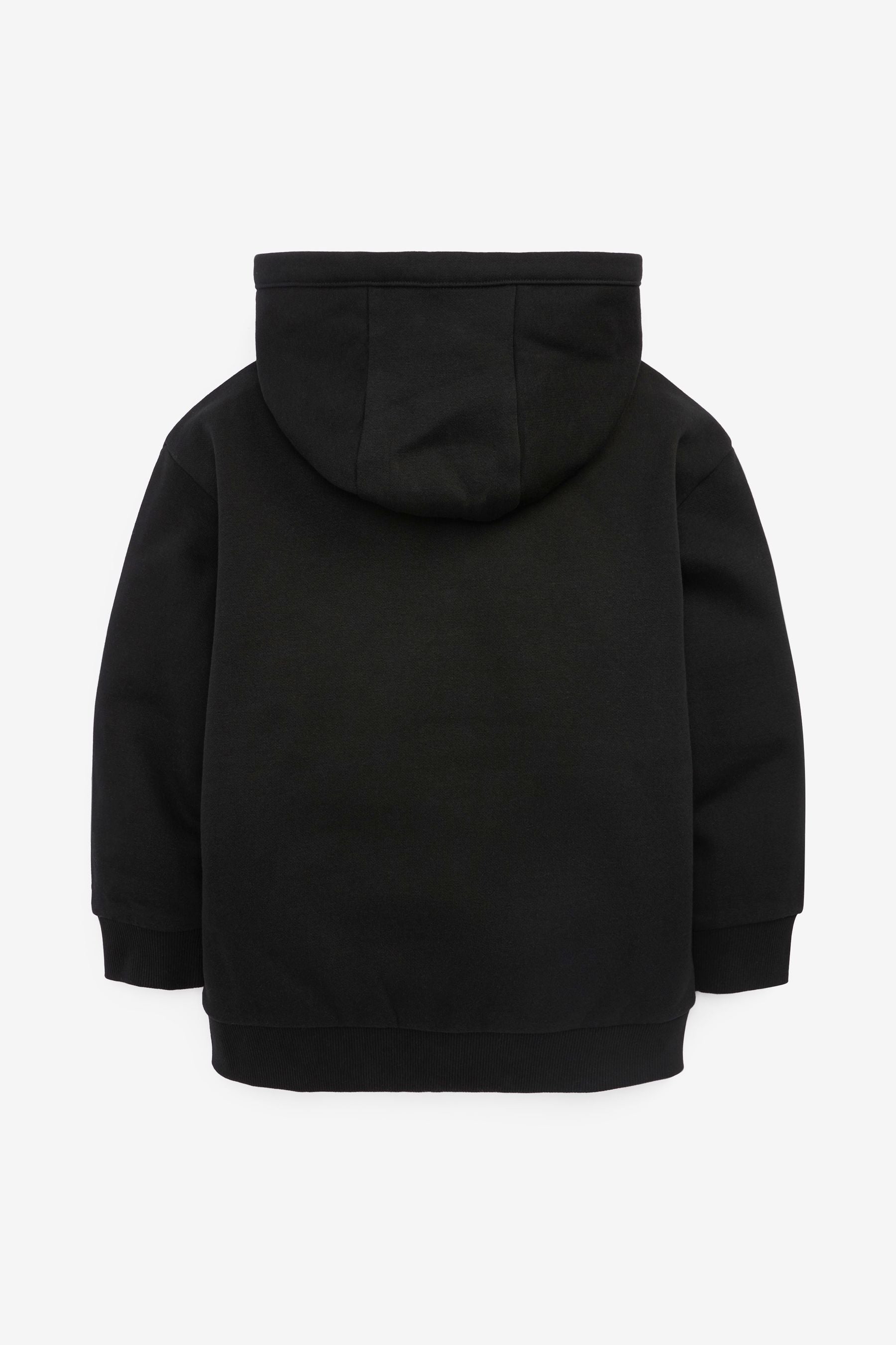 Black Zip Through Hoodie (3-16yrs)