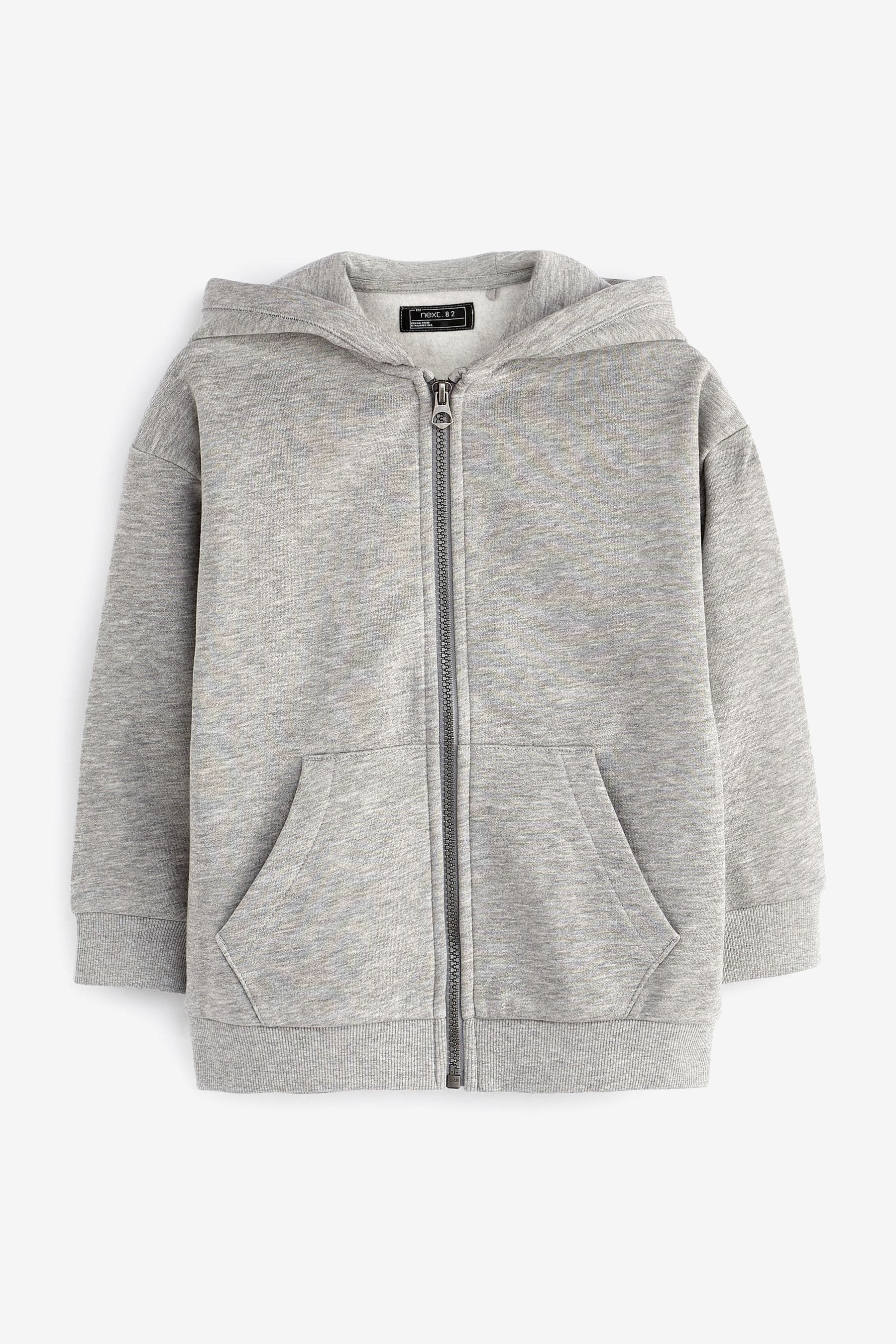 Grey Zip Through Hoodie (3-16yrs)