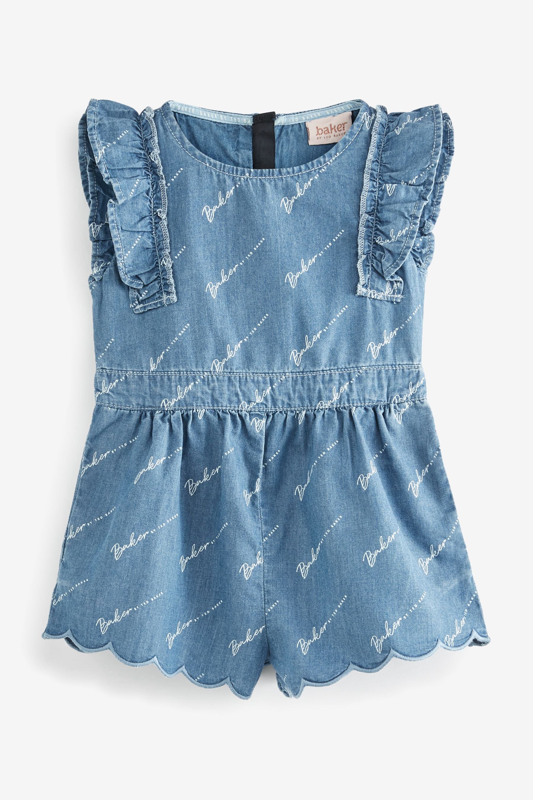 Baker by Ted Baker Blue Chambray Playsuit