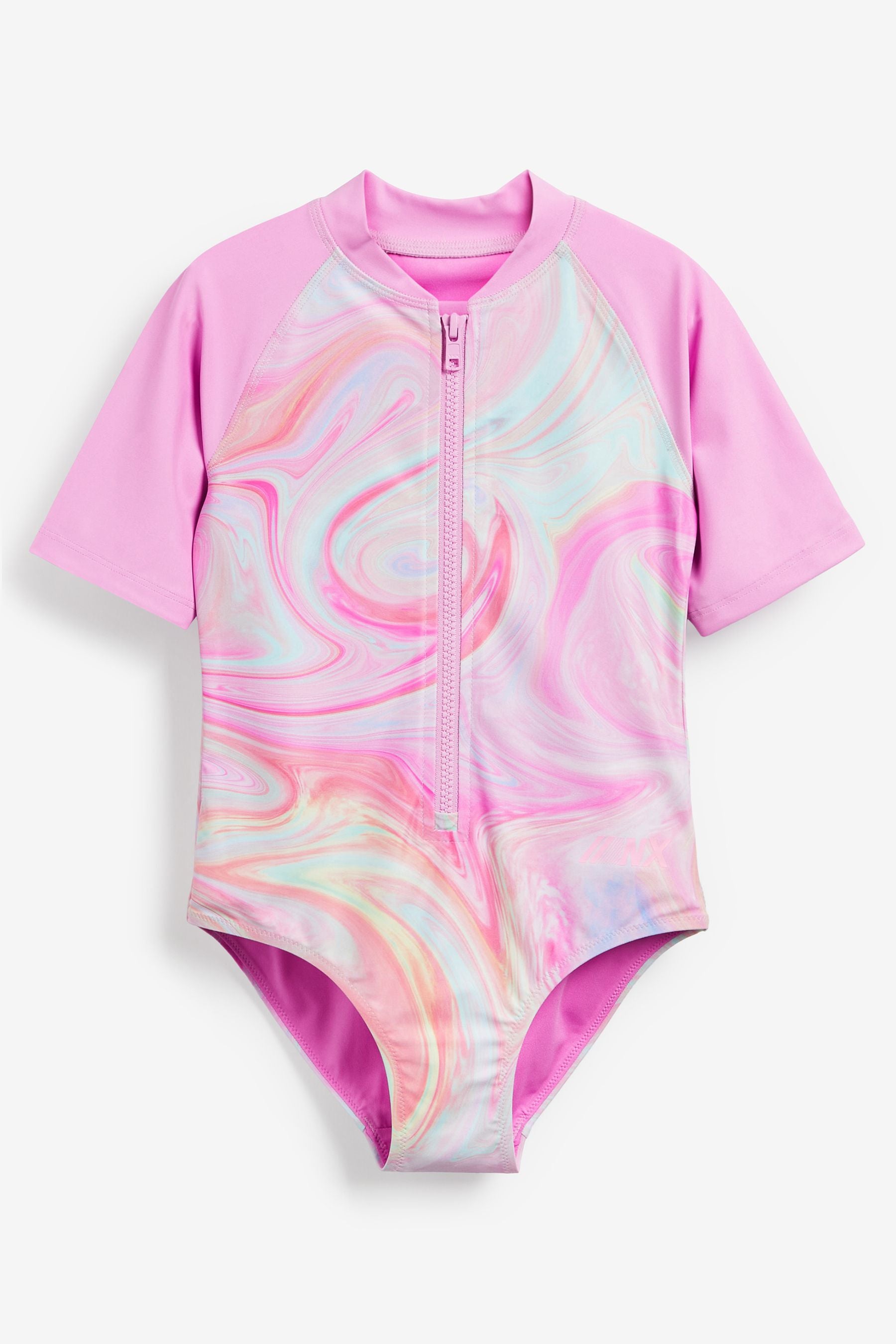 Pink Short Sleeved Swimsuit (3-16yrs)