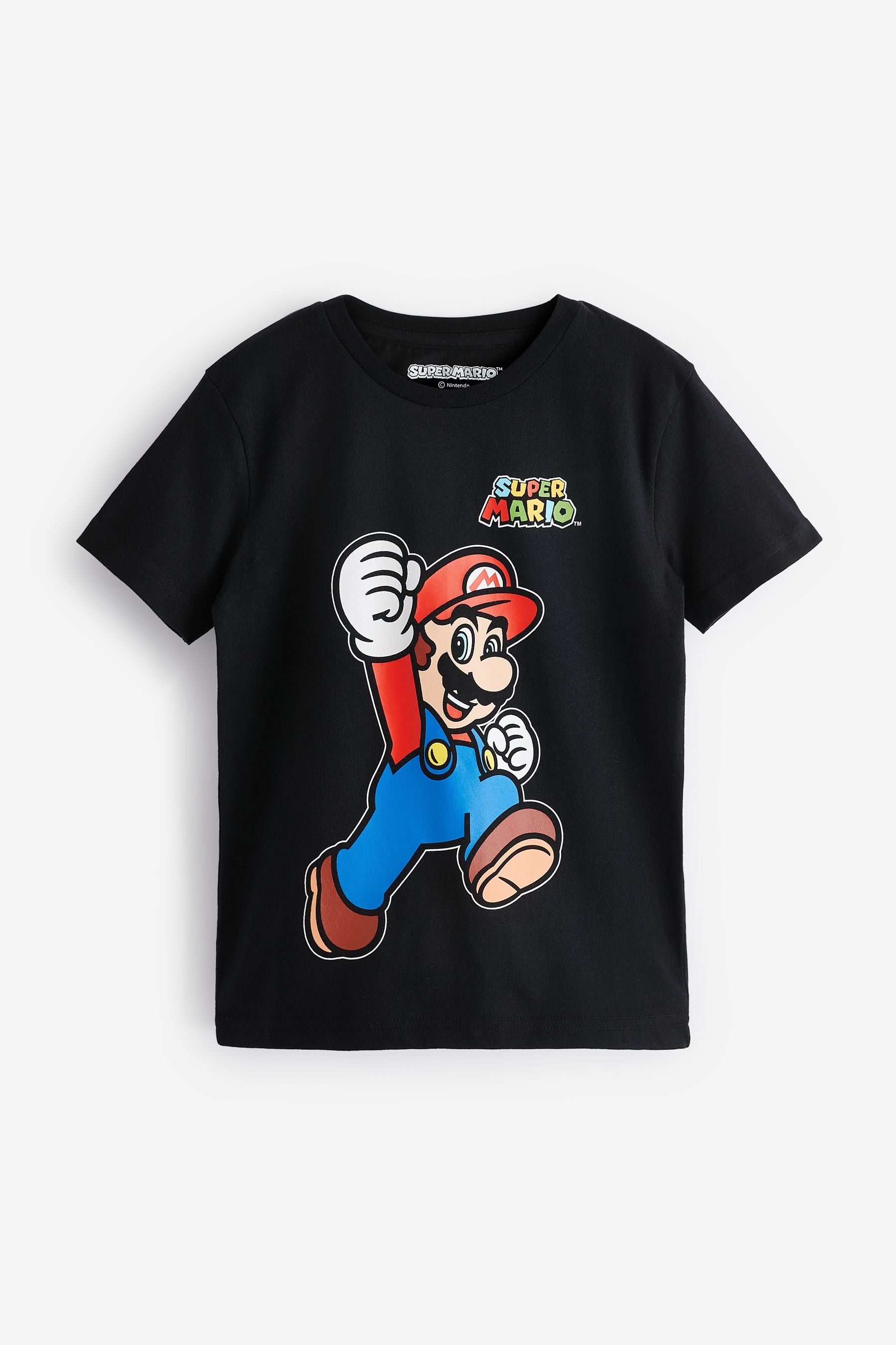 Black Mario Gaming License T-Shirt (3-16yrs)