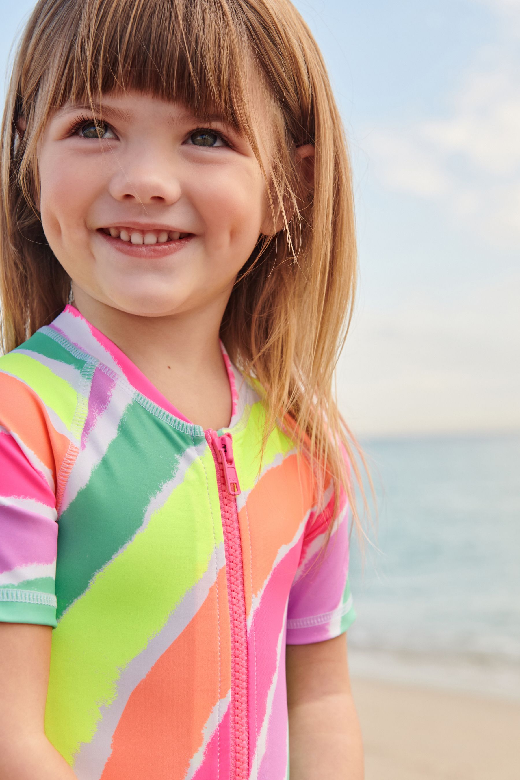 Multi Bright Short Sleeved Swimsuit (3mths-7yrs)