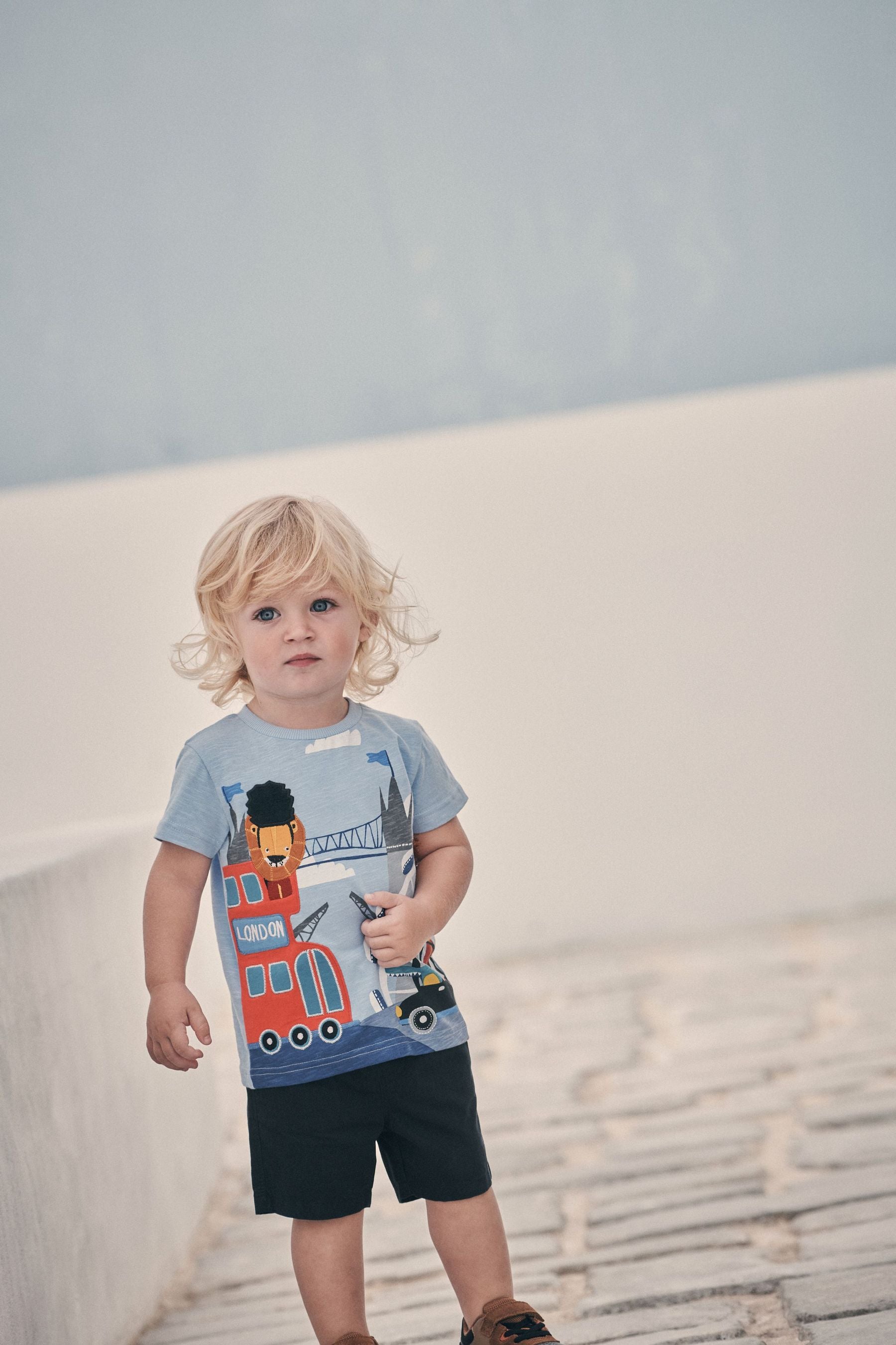 Blue London Appliqu T-Shirt (3mths-7