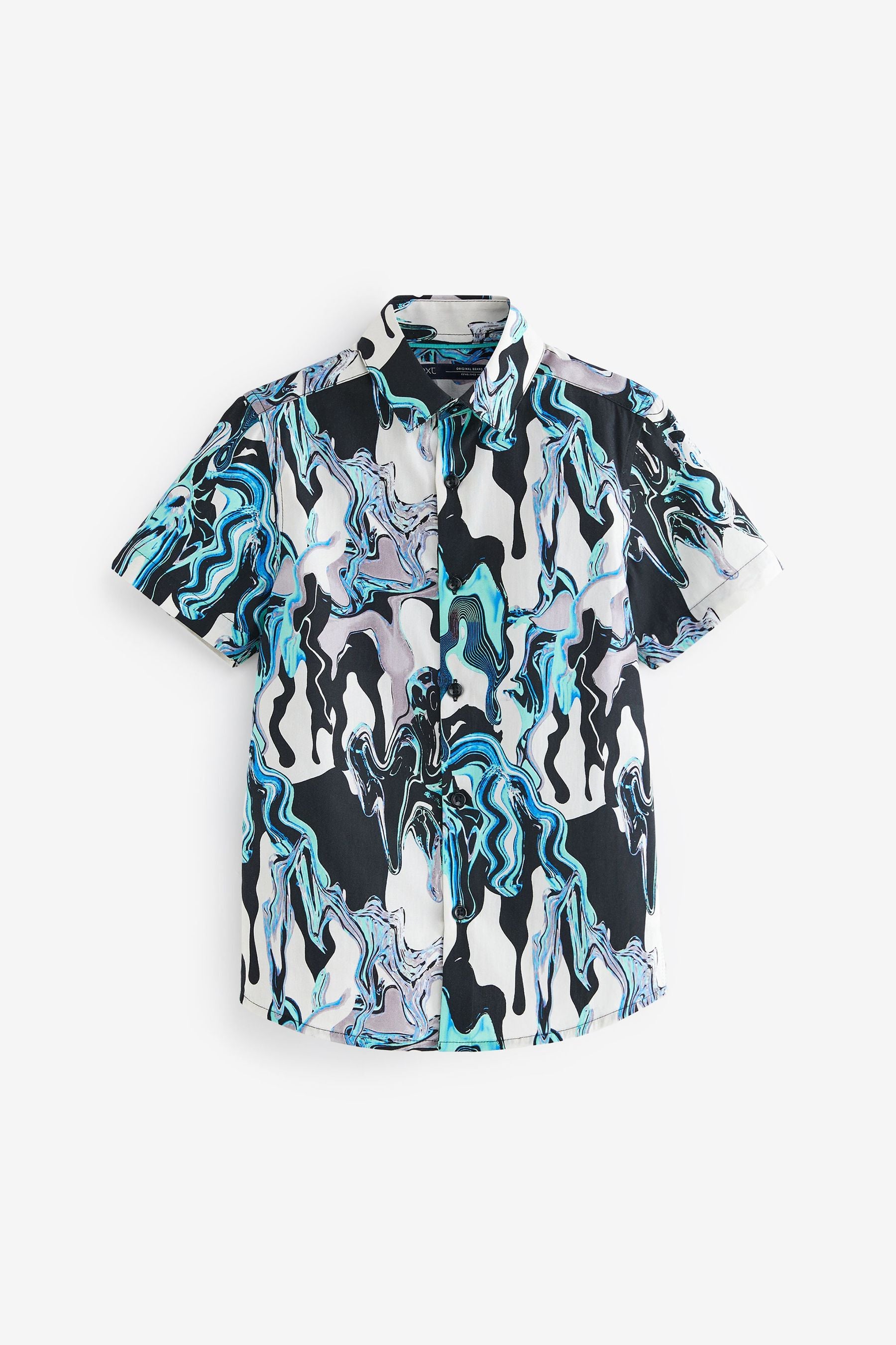 Monochrome Short Sleeve Printed Shirt (3-16yrs)