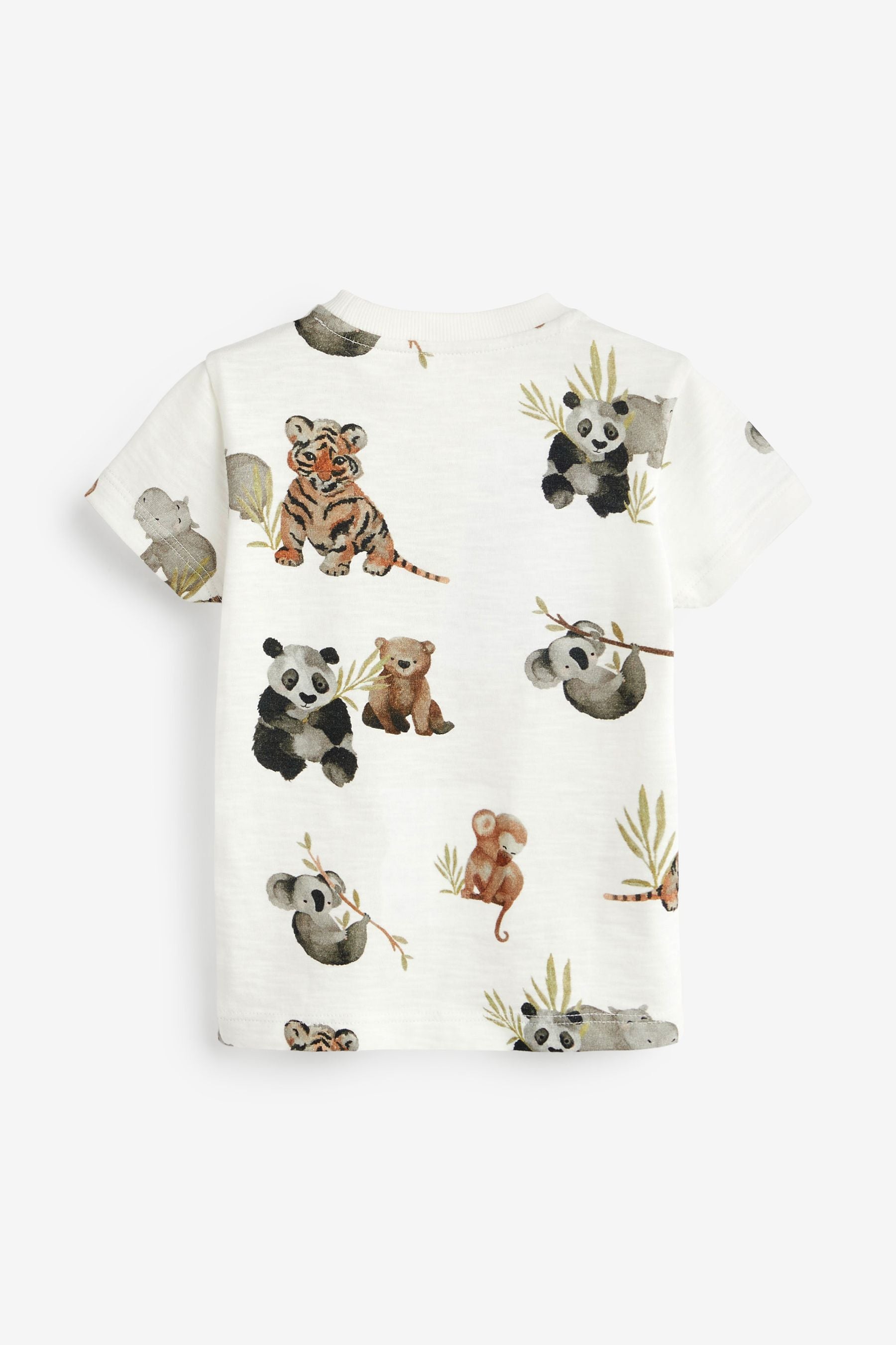 Ecru White Jungle All-Over Printed T-Shirt (3mths-7yrs)