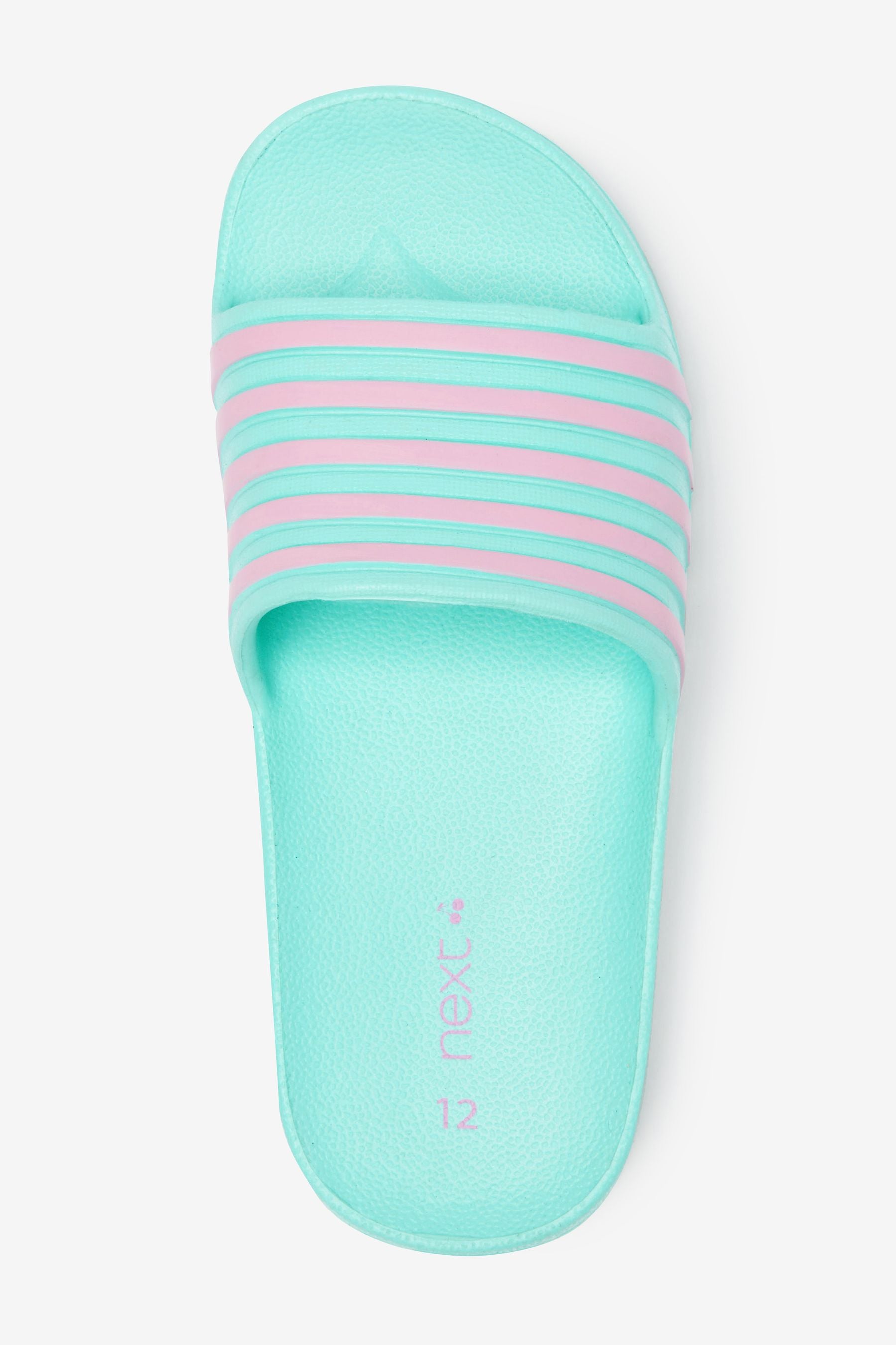 Aqua Pink Stripe Sliders