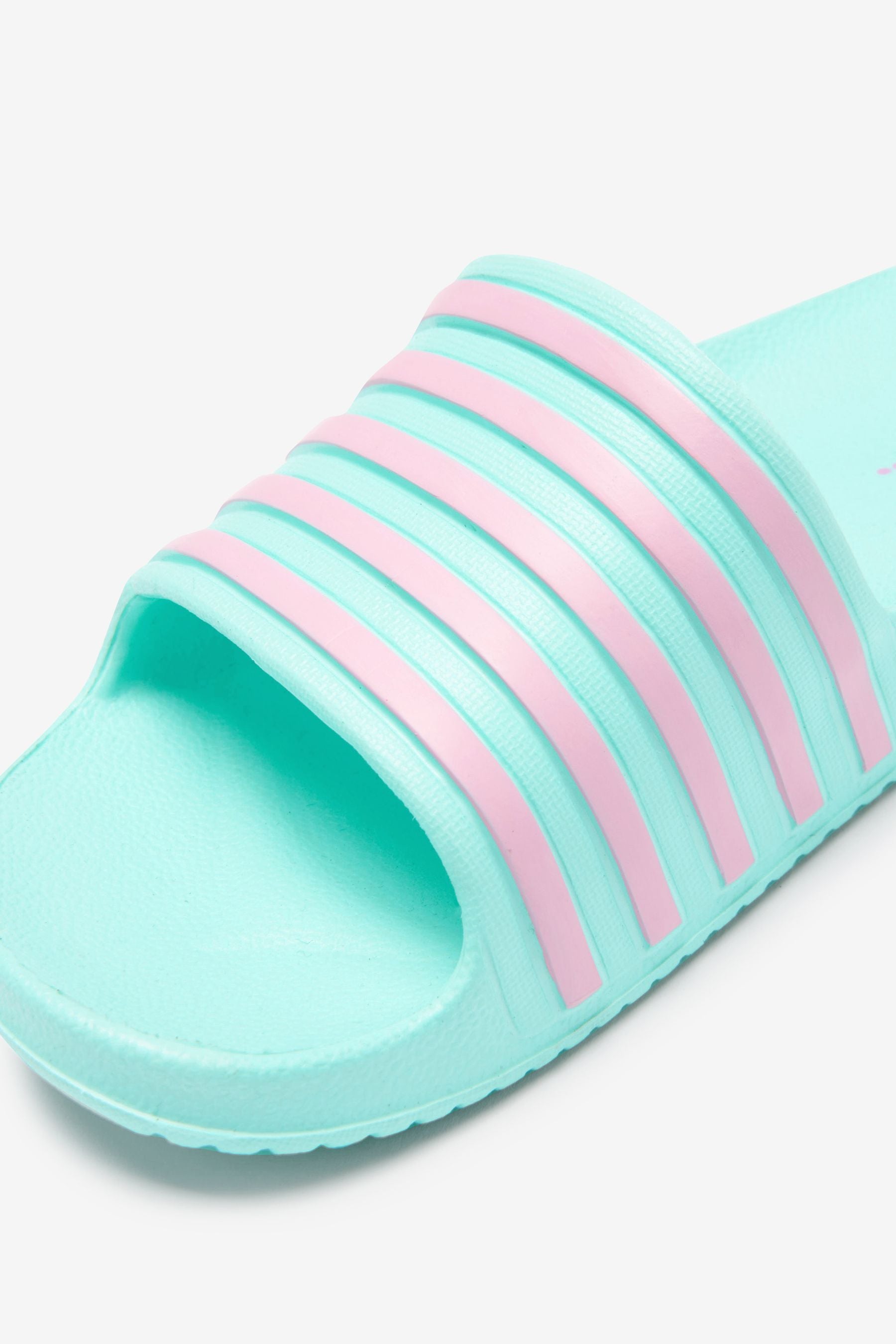 Aqua Pink Stripe Sliders