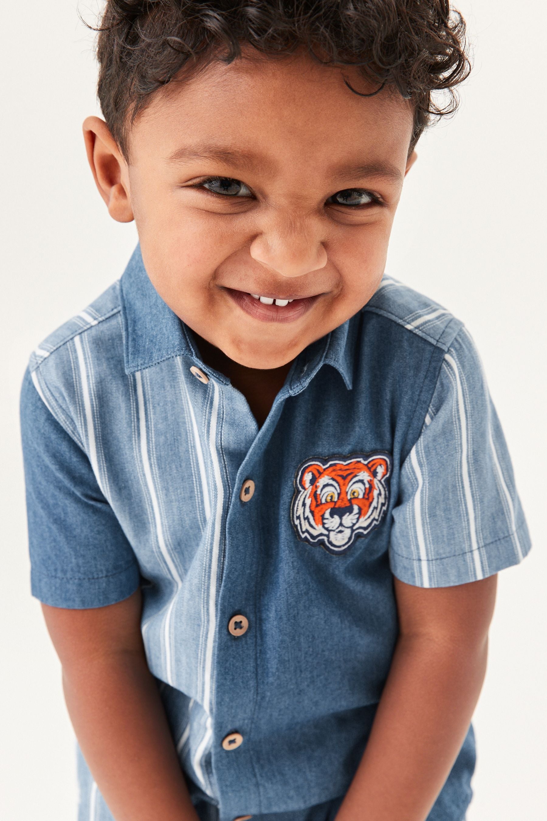 Blue Stripe Shirt (3mths-7yrs)