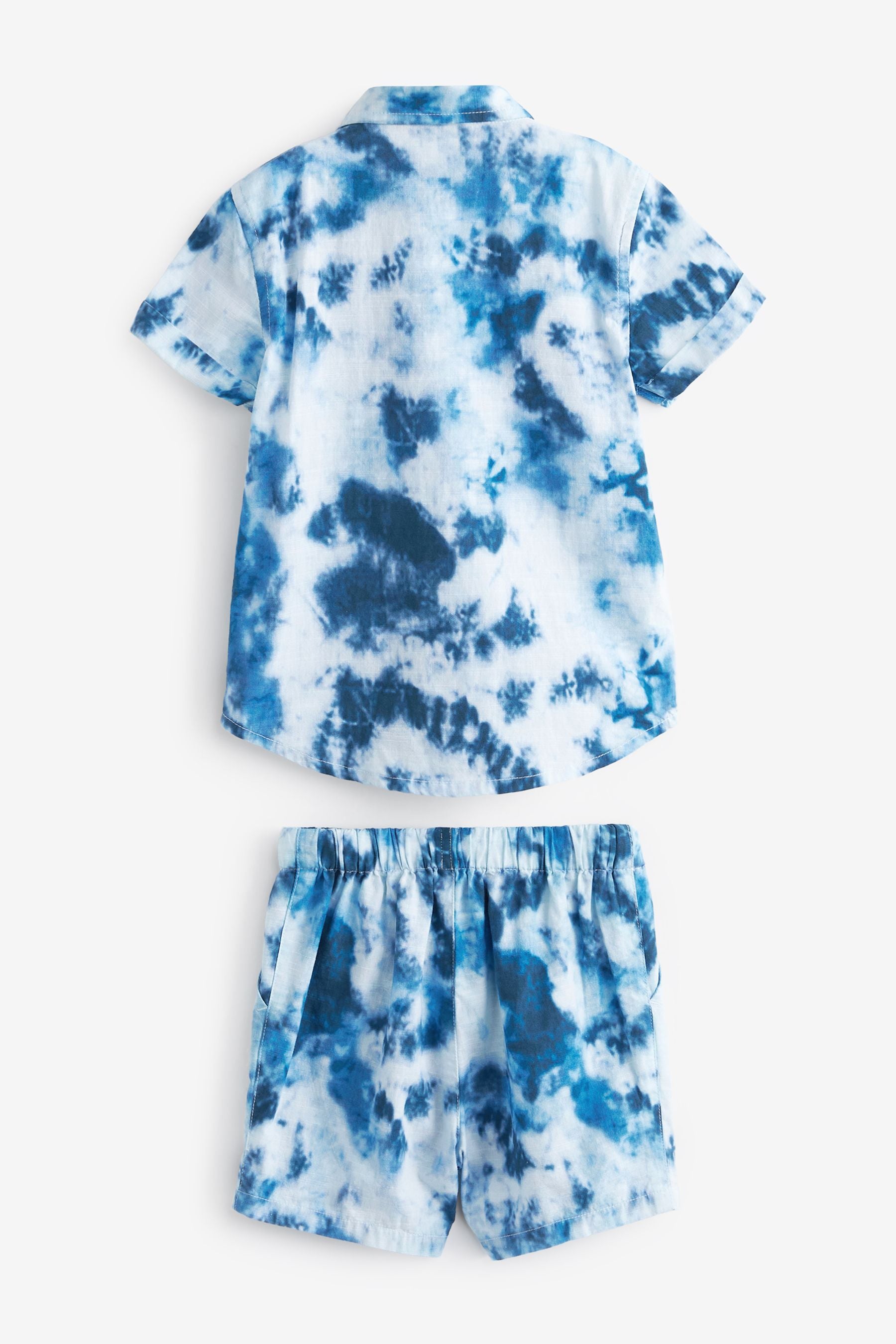 Blue/White Tie Dye Shirt & Shorts Co-ord Set (3mths-7yrs)