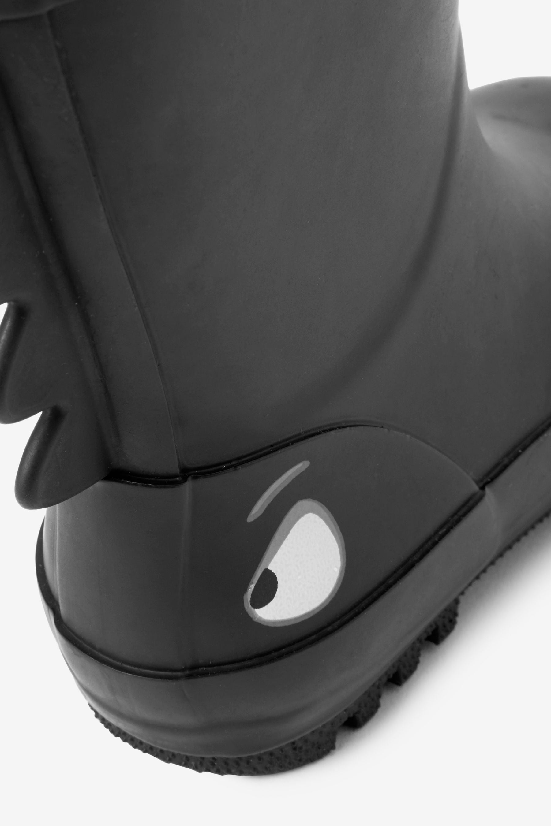 Black Spike Eyes Wellies With Pull-on Handles