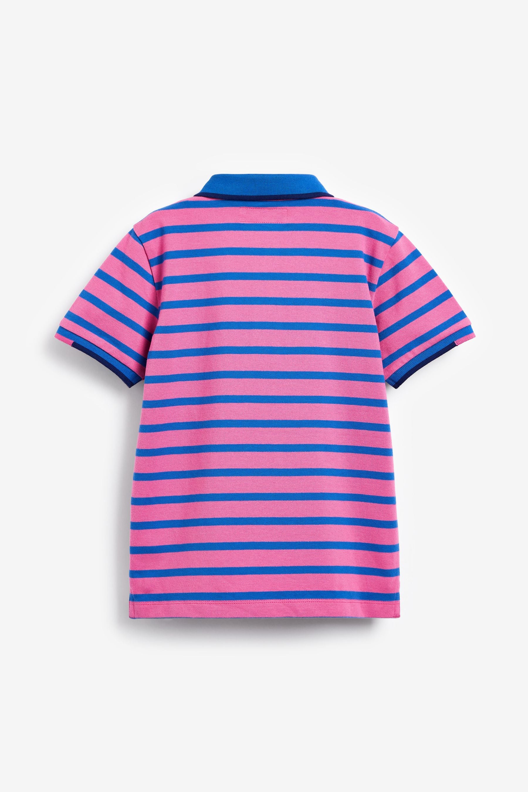 Pink/Blue Stripe Short Sleeve Polo Shirt (3-16yrs)